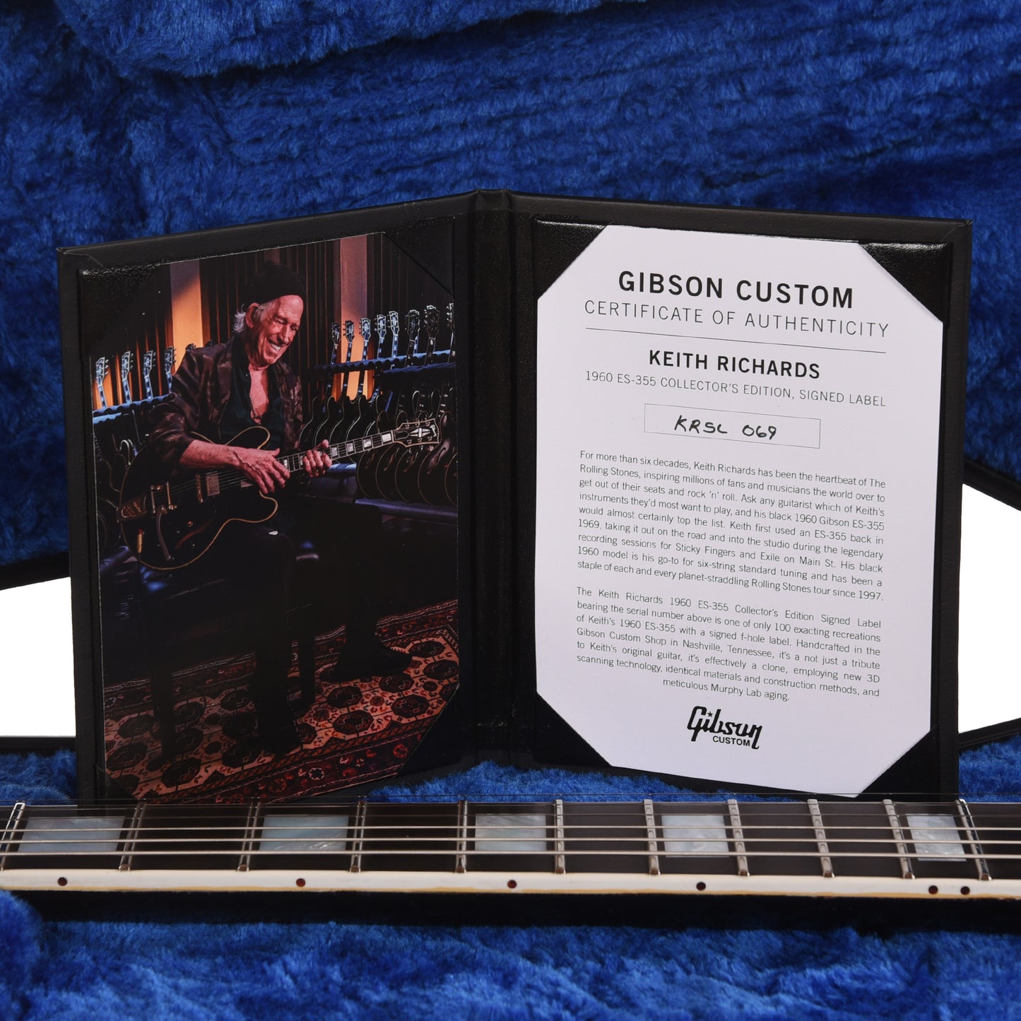 Gibson Custom Shop Keith Richards Collector's Edition ES-355 Ebony Murphy Lab Aged w/Bigsby Electric Guitars / Semi-Hollow