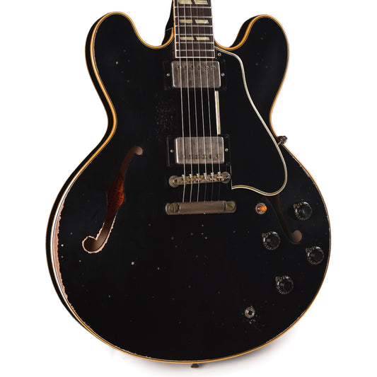 Gibson Custom Shop Limited Run 1959 ES-345 Antique Ebony Murphy Lab Heavy Aged Electric Guitars / Semi-Hollow