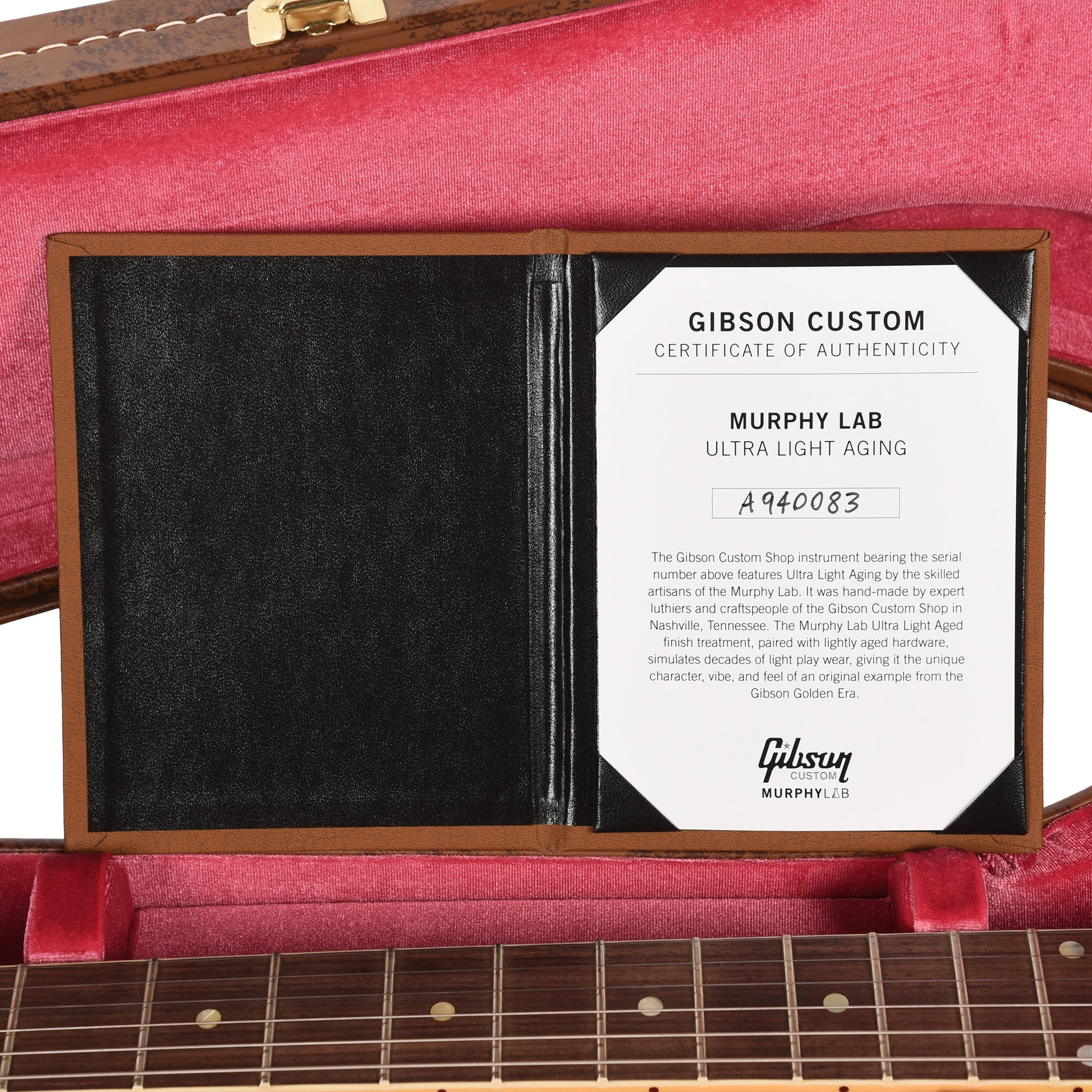 Gibson Custom Shop Murphy Lab 1959 ES-335 Reissue Ebony Ultra Light Aged Electric Guitars / Semi-Hollow