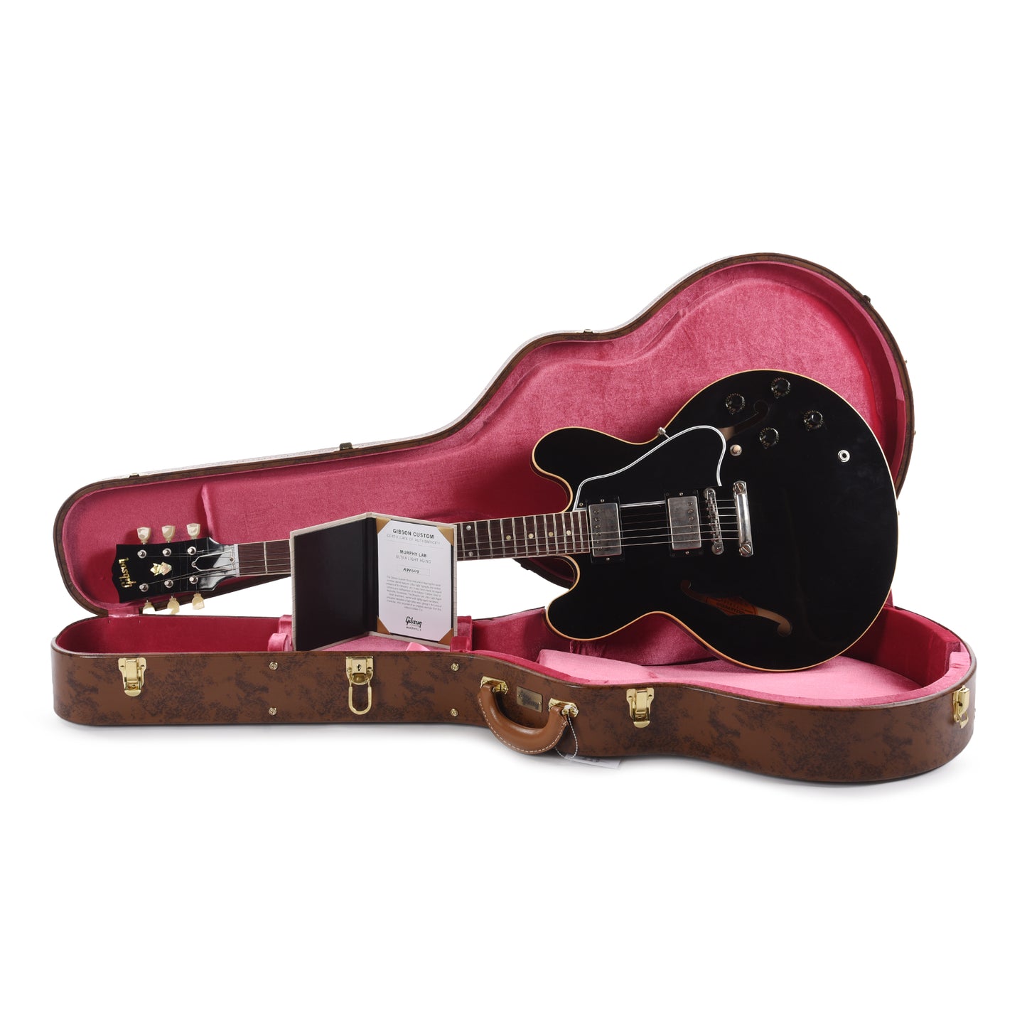 Gibson Custom Shop Murphy Lab 1959 ES-335 Reissue Ebony Ultra Light Aged Electric Guitars / Semi-Hollow
