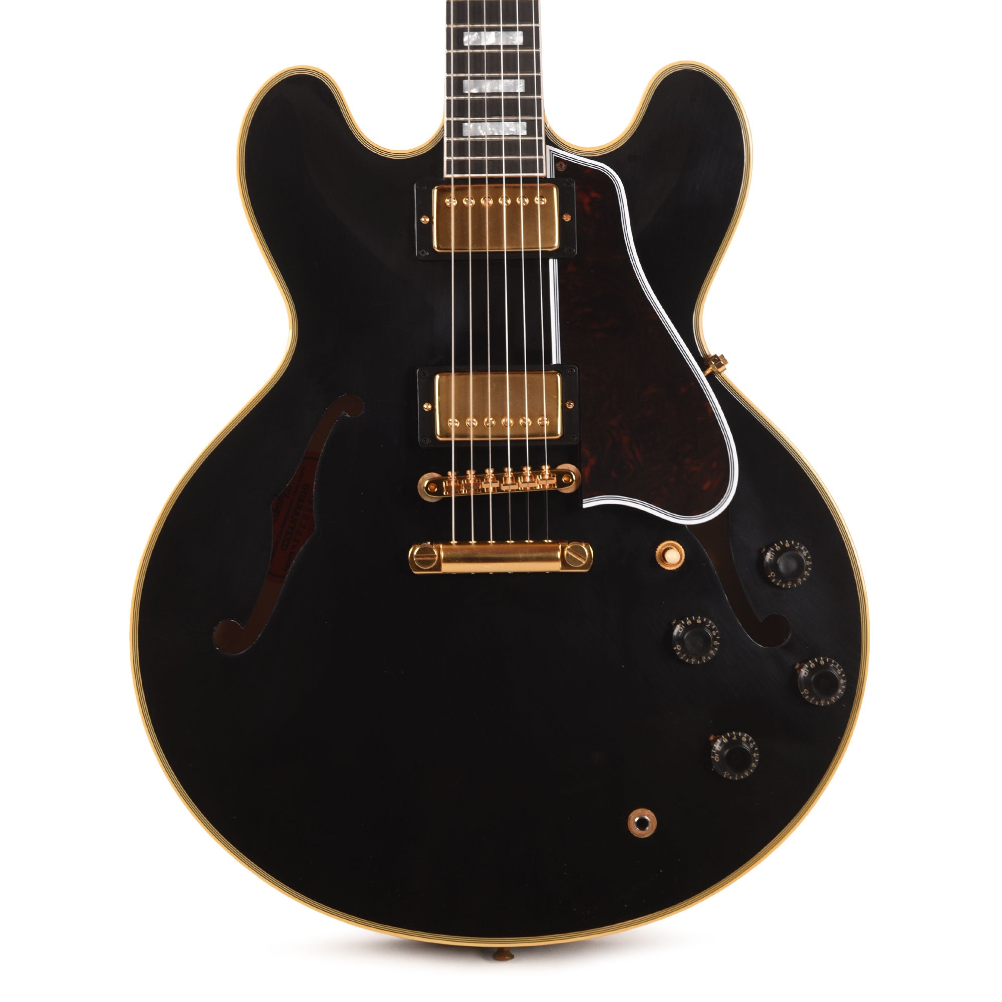Gibson Custom Shop Murphy Lab 1959 ES-355 Reissue Ebony Ultra Light Aged w/Stop Bar Electric Guitars / Semi-Hollow