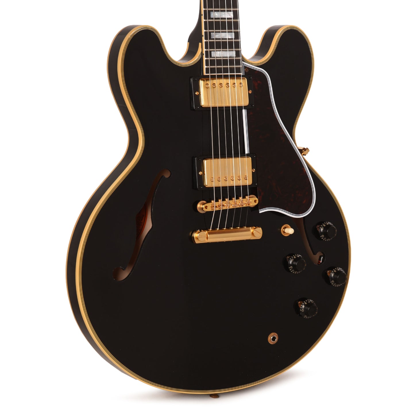 Gibson Custom Shop Murphy Lab 1959 ES-355 Reissue Ebony Ultra Light Aged w/Stop Bar Electric Guitars / Semi-Hollow