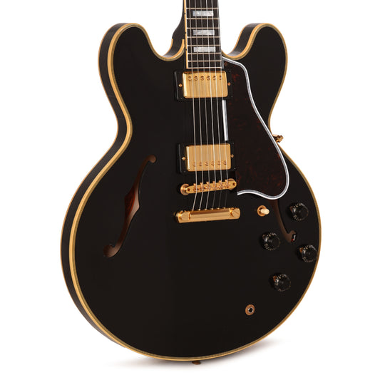 Gibson Custom Shop Murphy Lab 1959 ES-355 Reissue Ebony Ultra Light Aged w/Stop Bar Electric Guitars / Semi-Hollow