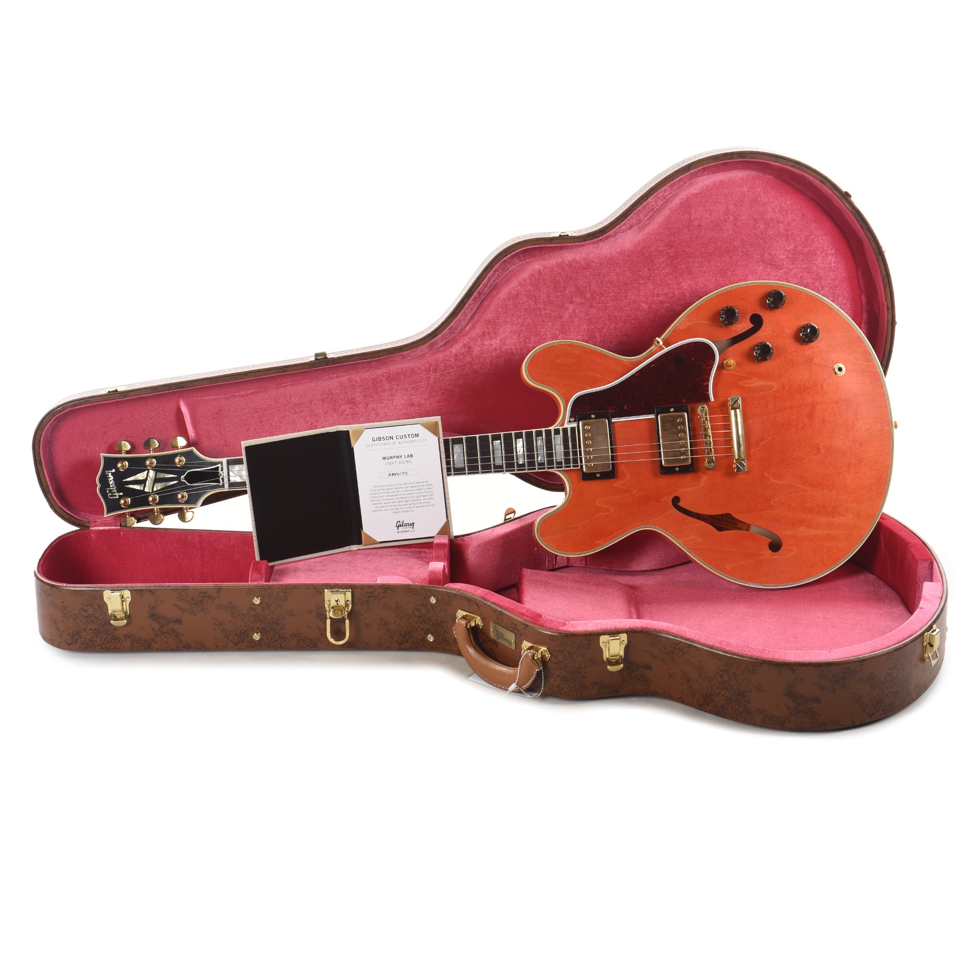 Gibson Custom Shop Murphy Lab 1959 ES-355 Reissue Stop Bar Watermelon Red Light Aged Electric Guitars / Semi-Hollow