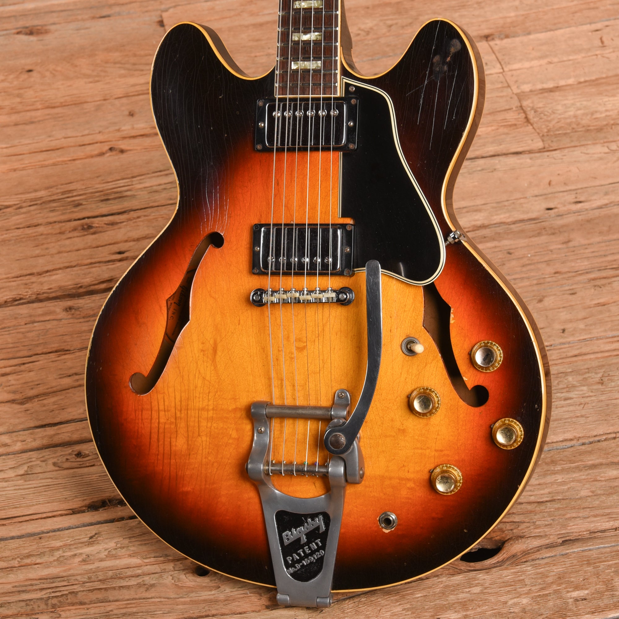 Gibson ES-335 w/Bigsby Sunburst 1969 - Dave Amato of REO Speedwagon Electric Guitars / Semi-Hollow