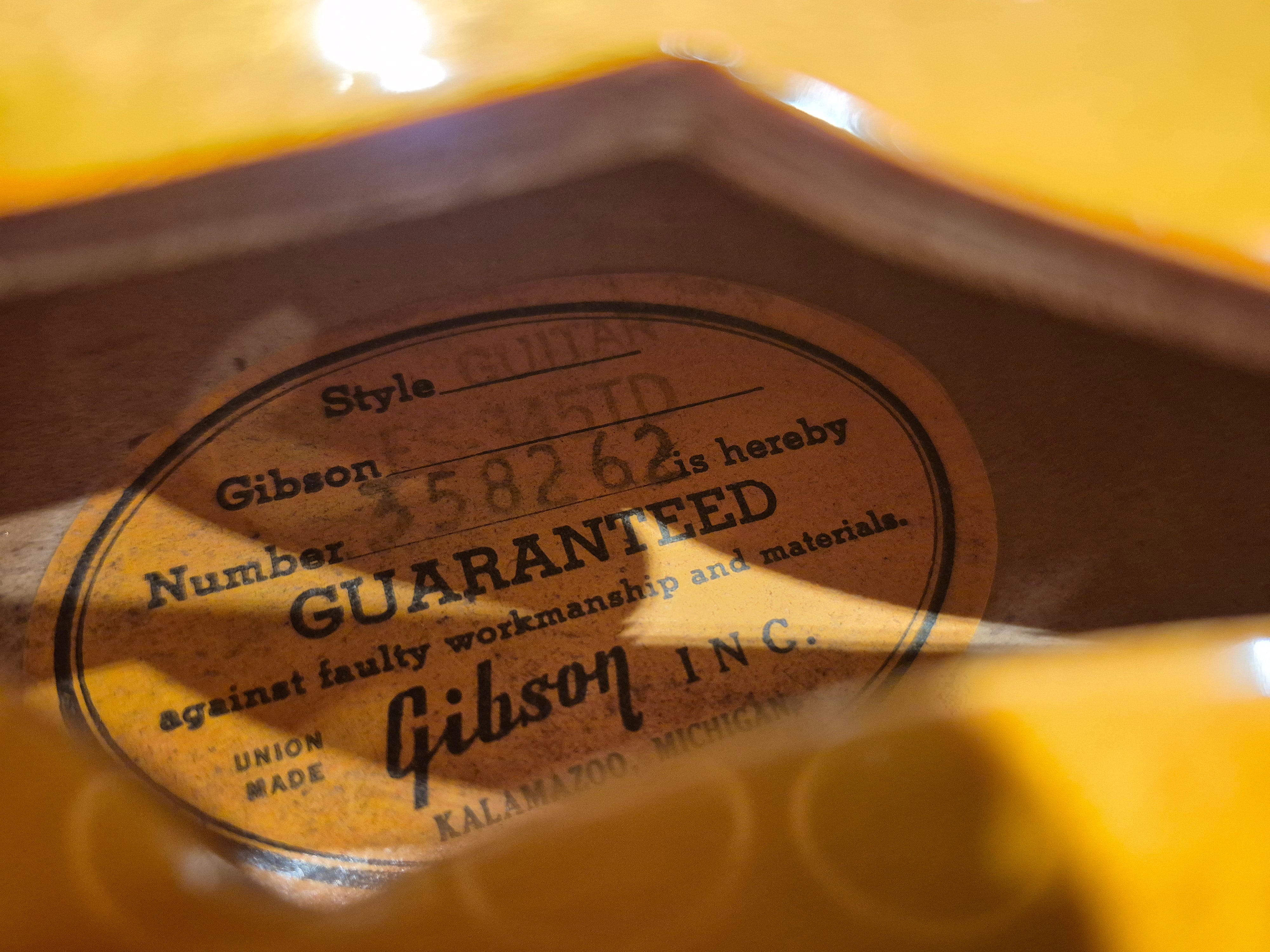 Gibson ES-345 Sunburst 1965 Electric Guitars / Semi-Hollow