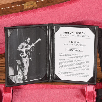 Gibson Gibson Custom Murphy Lab B.B. King "Live at the Regal" Signature '59 ES-335 Reissue Argentine Grey 2023 Electric Guitars / Semi-Hollow