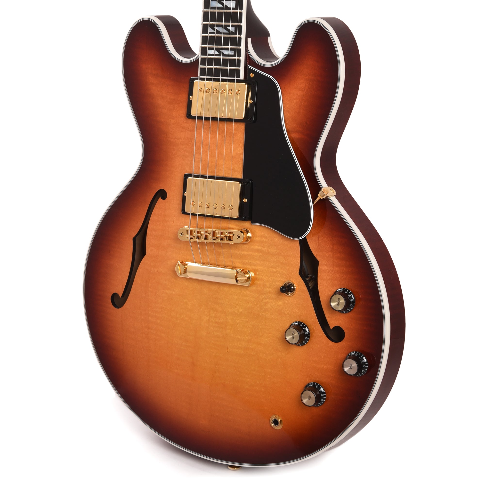 Split Block Inlay Sticker Gibson Modern ES Supreme AAA Maple Bourbon Burst – Chicago Music Exchange