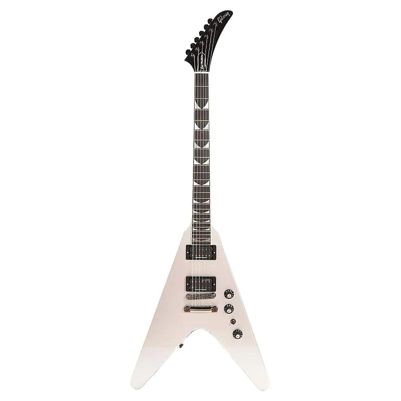 Gibson Artist Dave Mustaine Signature "Rust in Peace" Flying V EXP Silver Metallic Electric Guitars / Solid Body