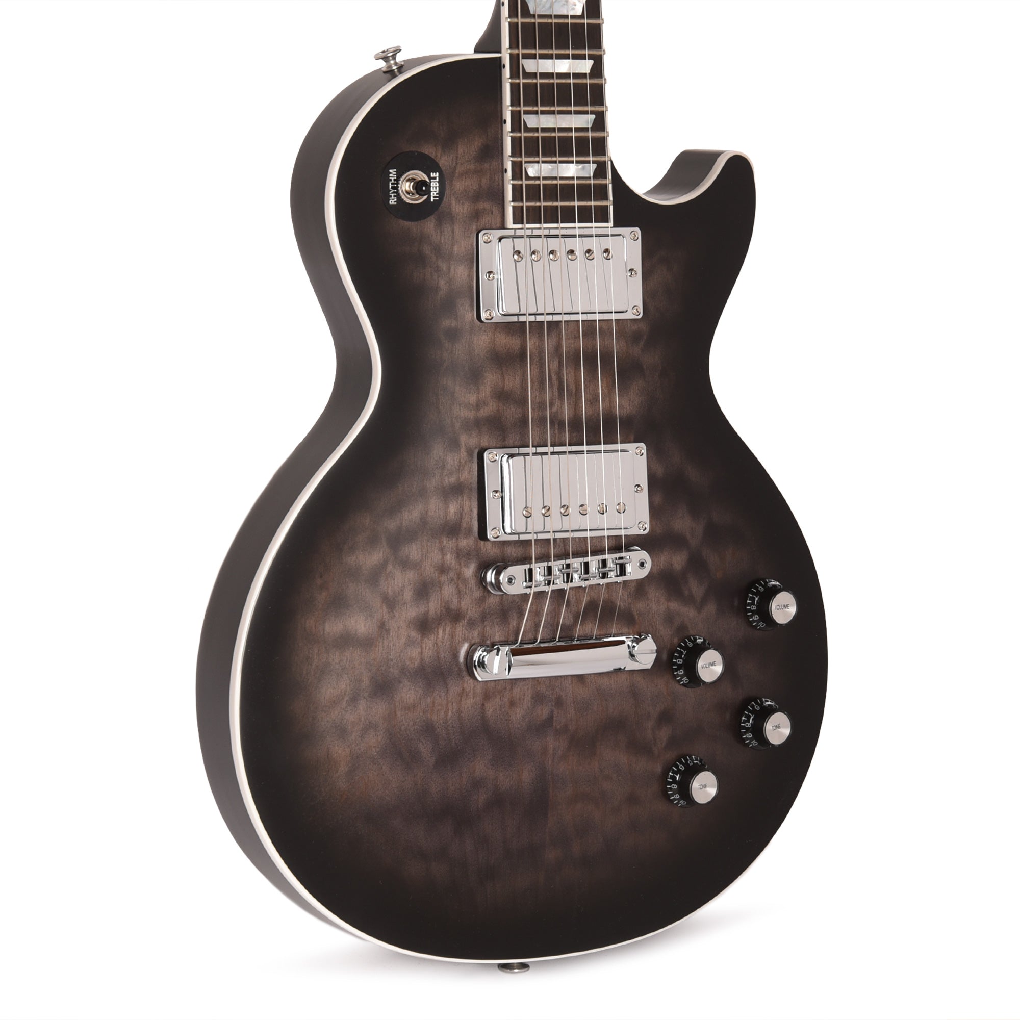 Gibson Artist Mark Morton Les Paul Modern Quilt Translucent Ebony Burst Satin Electric Guitars / Solid Body