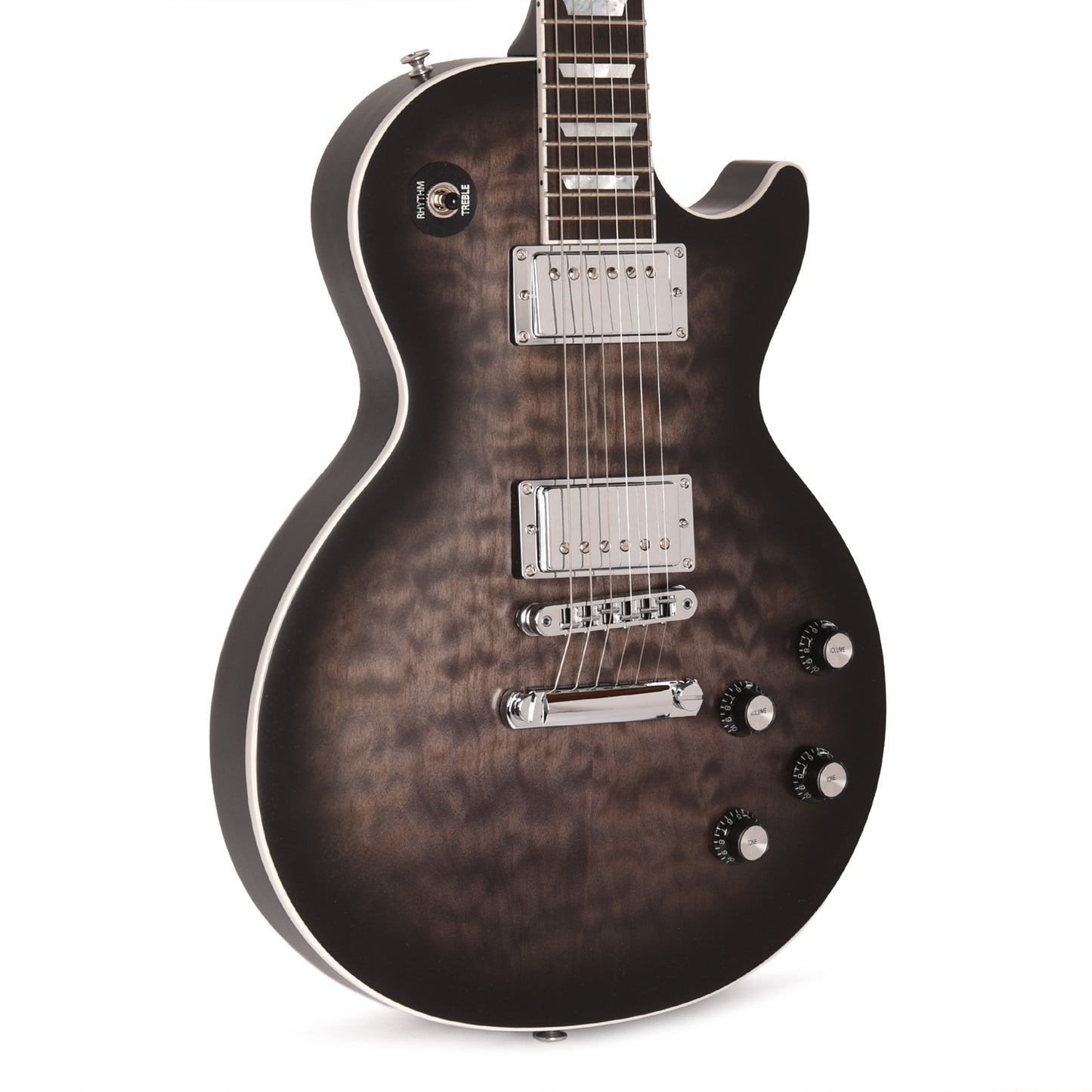Gibson Artist Mark Morton Les Paul Modern Quilt Translucent Ebony Burst Satin Electric Guitars / Solid Body