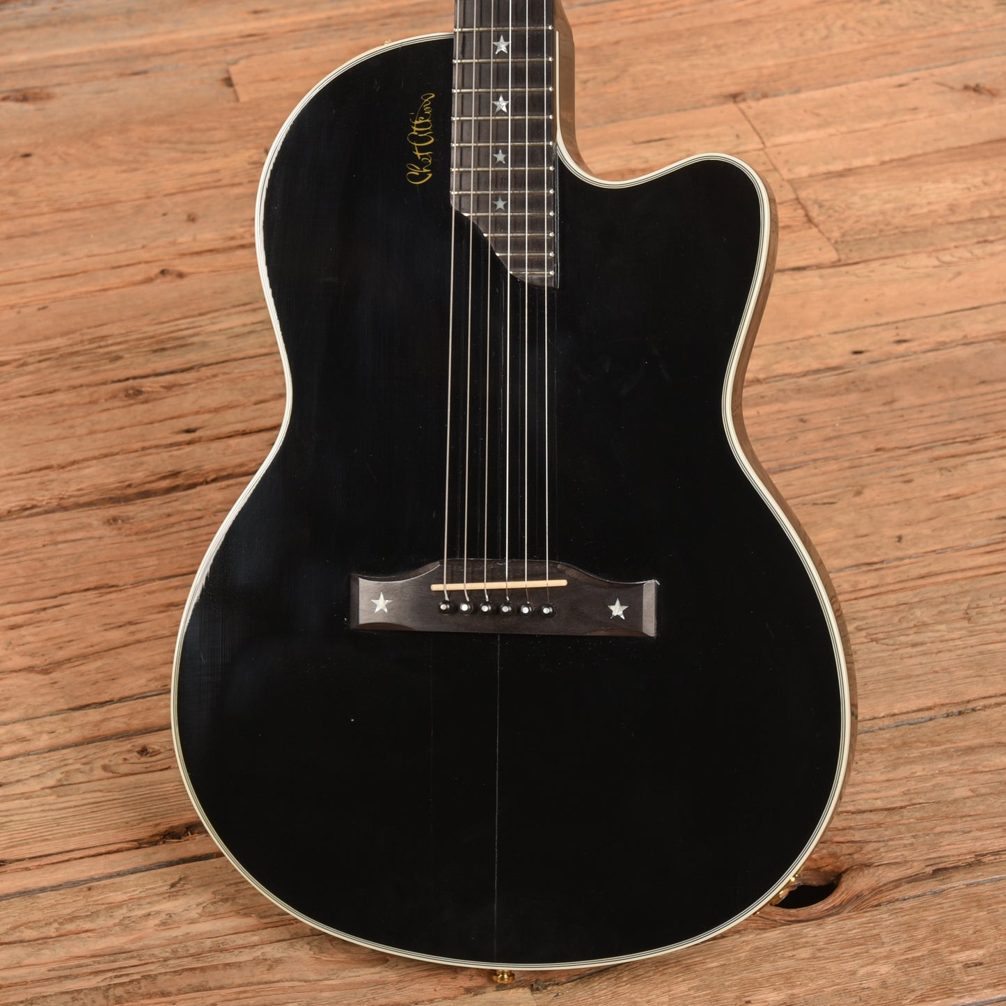Gibson Chet Atkins SST 6 String Black 1998  - Dave Amato of REO Speedwagon Electric Guitars / Solid Body