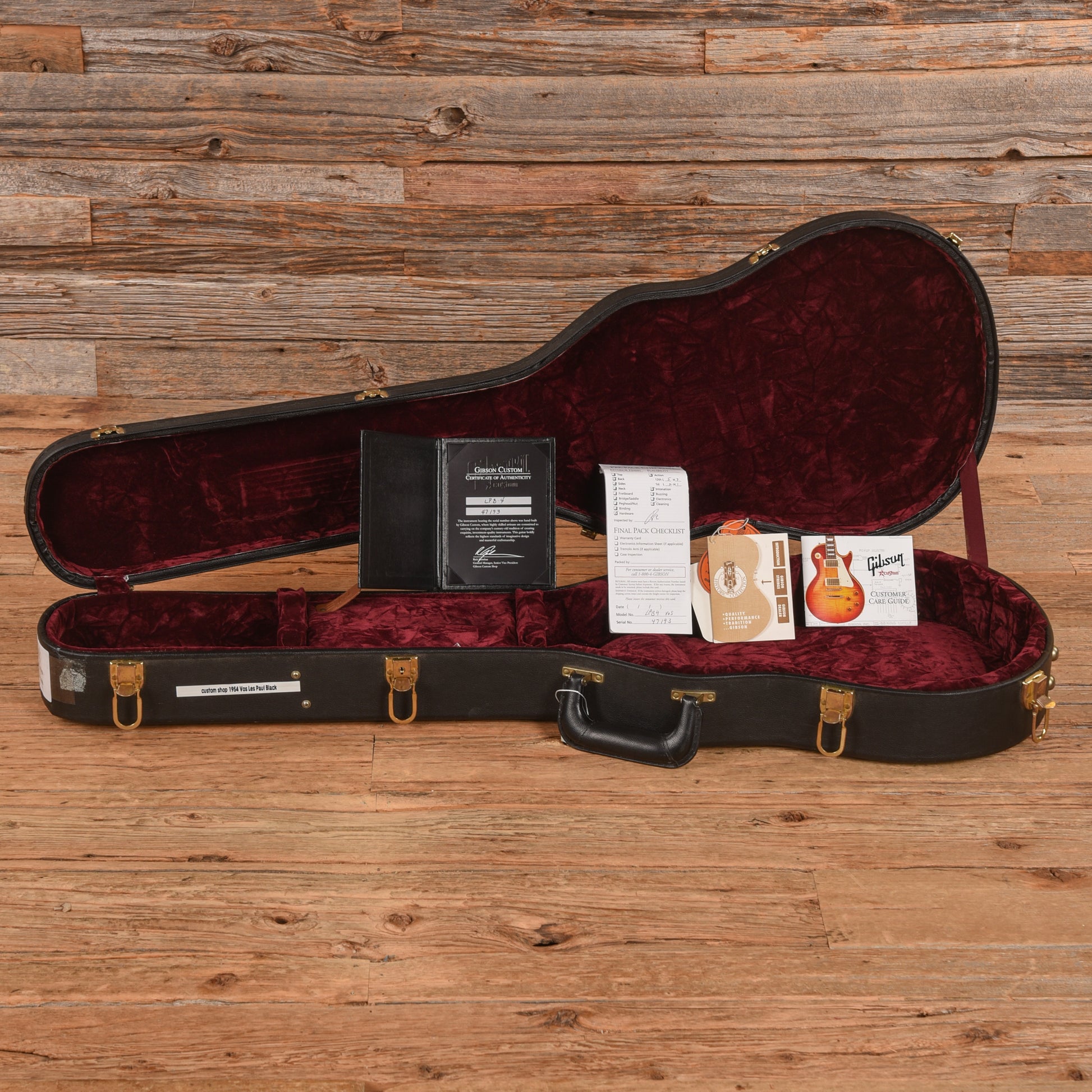 Gibson Custom '54 Les Paul Custom VOS Ebony 2007 Electric Guitars / Solid Body