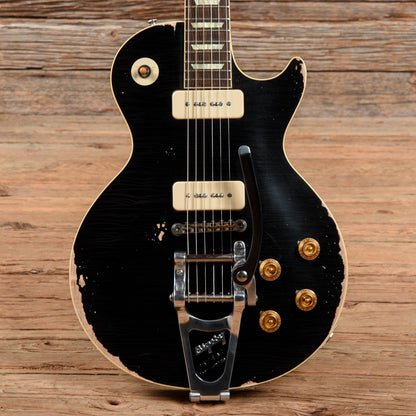 Gibson Custom '56 Les Paul Aged Ebony 2014 Electric Guitars / Solid Body