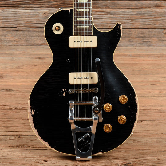 Gibson Custom '56 Les Paul Aged Ebony 2014 Electric Guitars / Solid Body