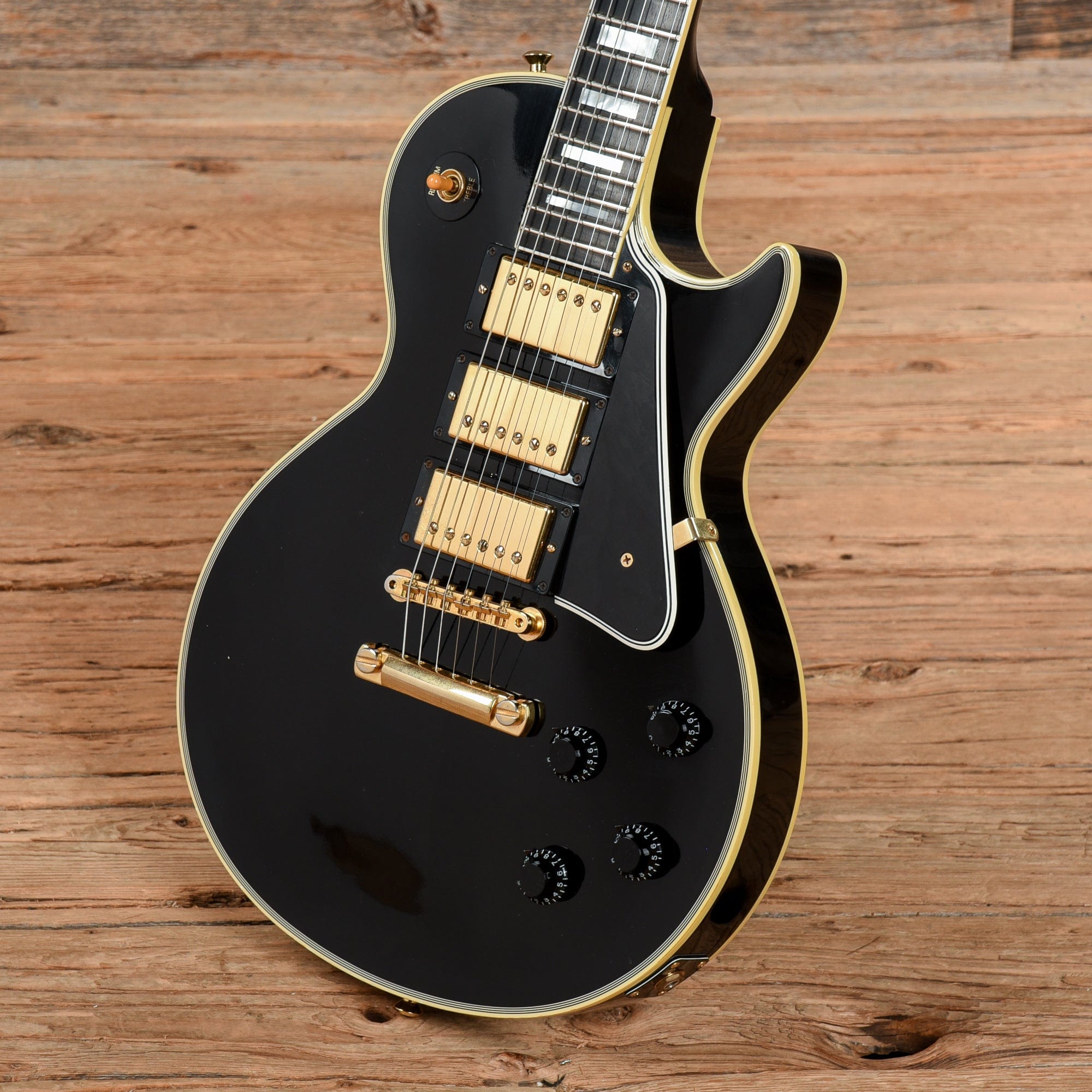 Gibson Custom '57 Les Paul Custom 3-Pickup Ebony 2008 Electric Guitars / Solid Body