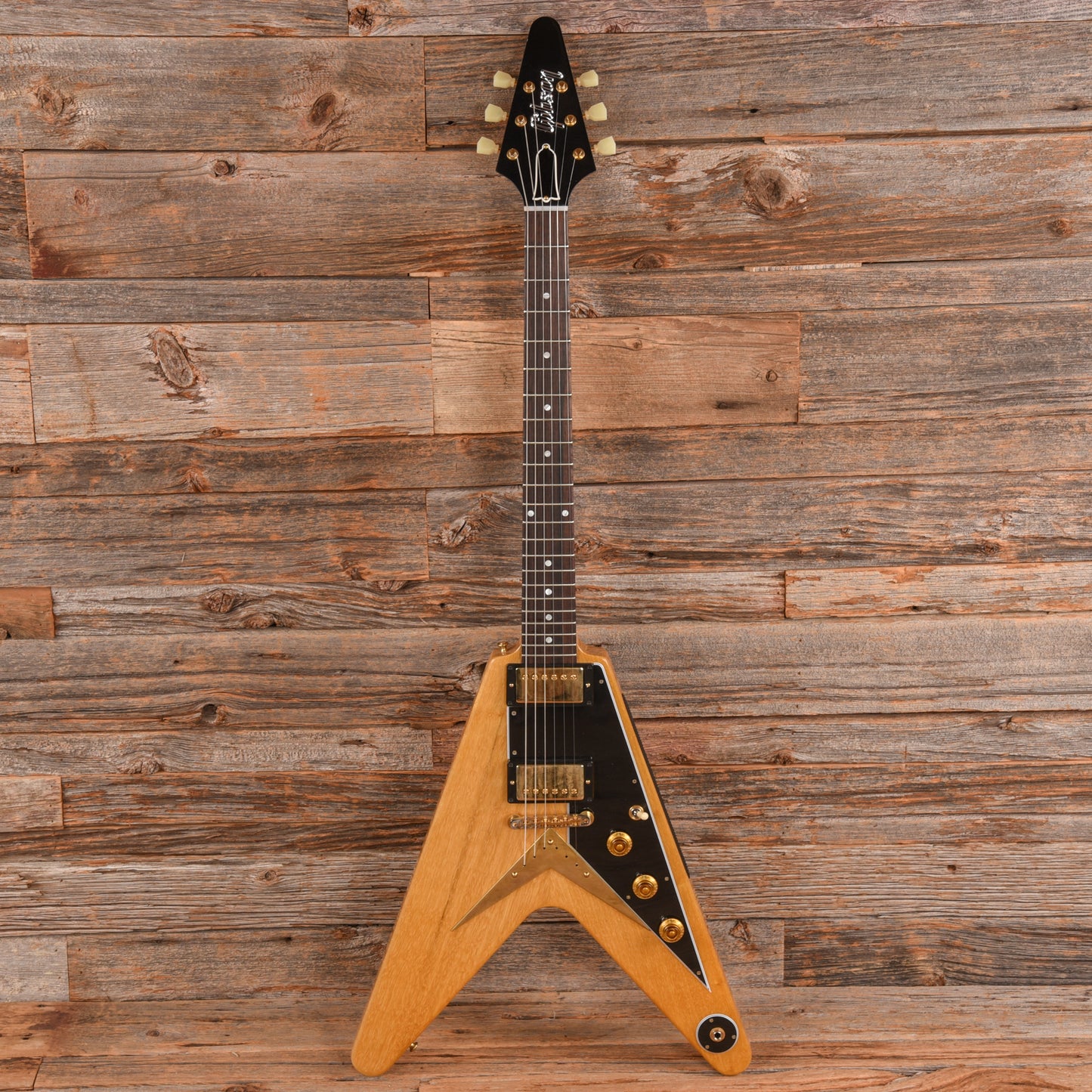 Gibson Custom '58 Flying V 2022, Korina Natural 2022 Electric Guitars / Solid Body