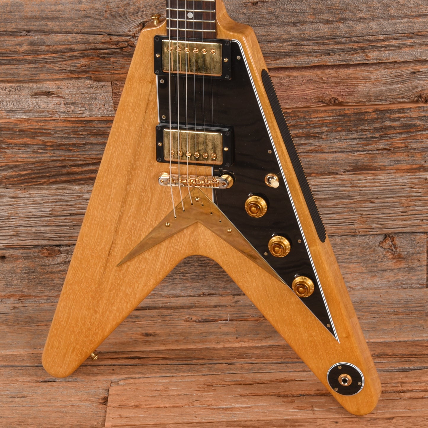 Gibson Custom '58 Flying V 2022, Korina Natural 2022 Electric Guitars / Solid Body