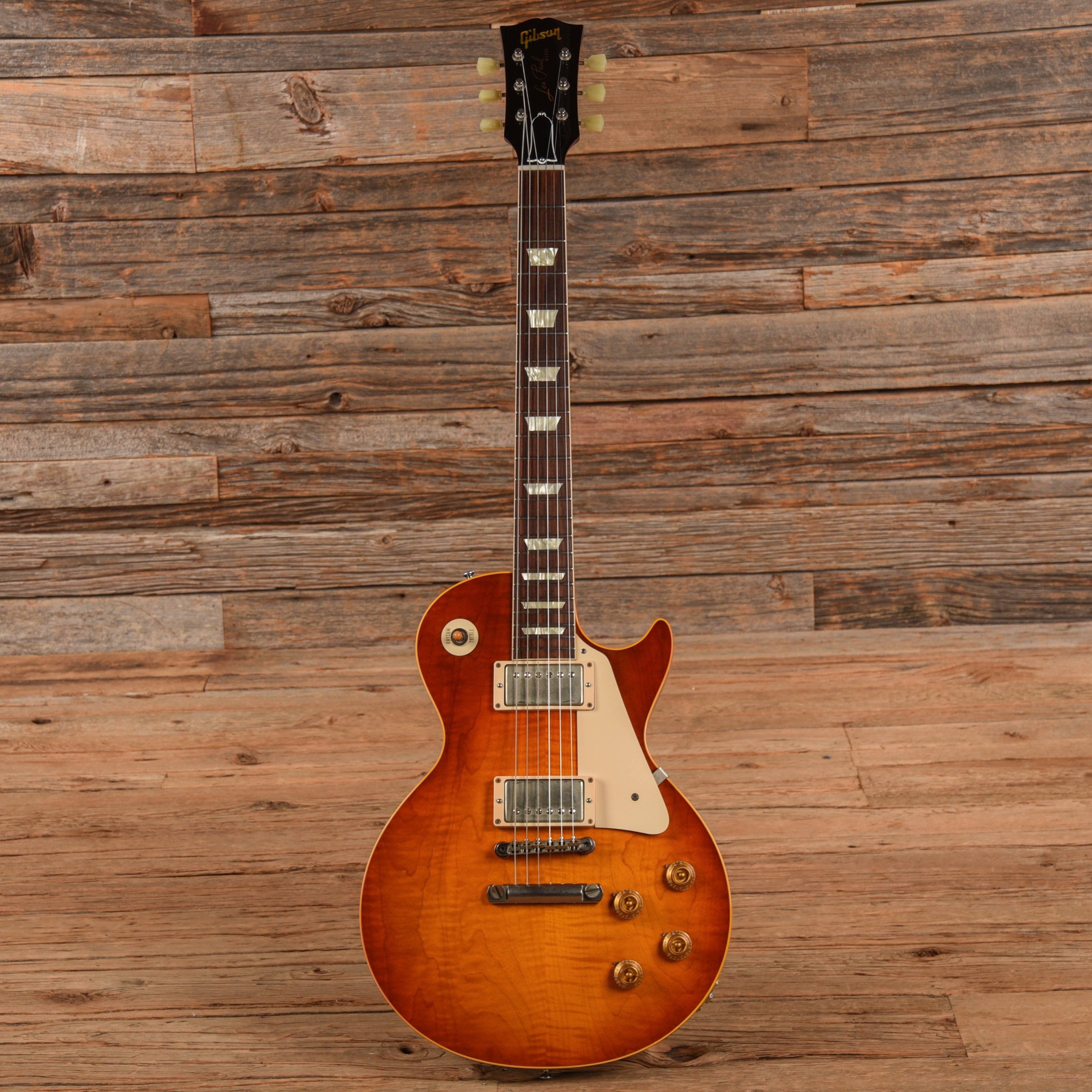 Gibson Custom '58 Les Paul Wildwood Limited Edition Sunburst 2017 Electric Guitars / Solid Body