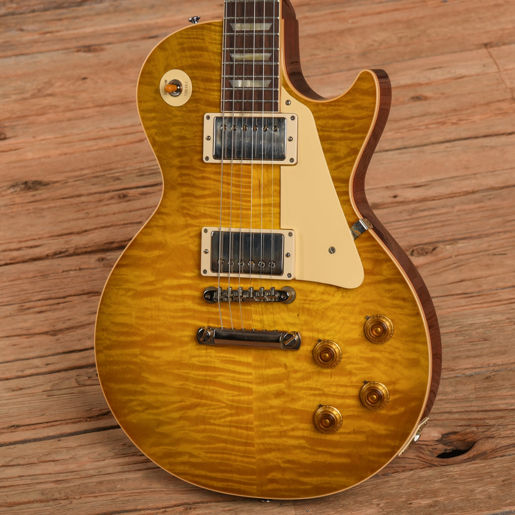 Gibson Custom '59 Les Paul Standard Reissue w/'59 Carmelita Neck VOS Green Lemon 2024 Electric Guitars / Solid Body