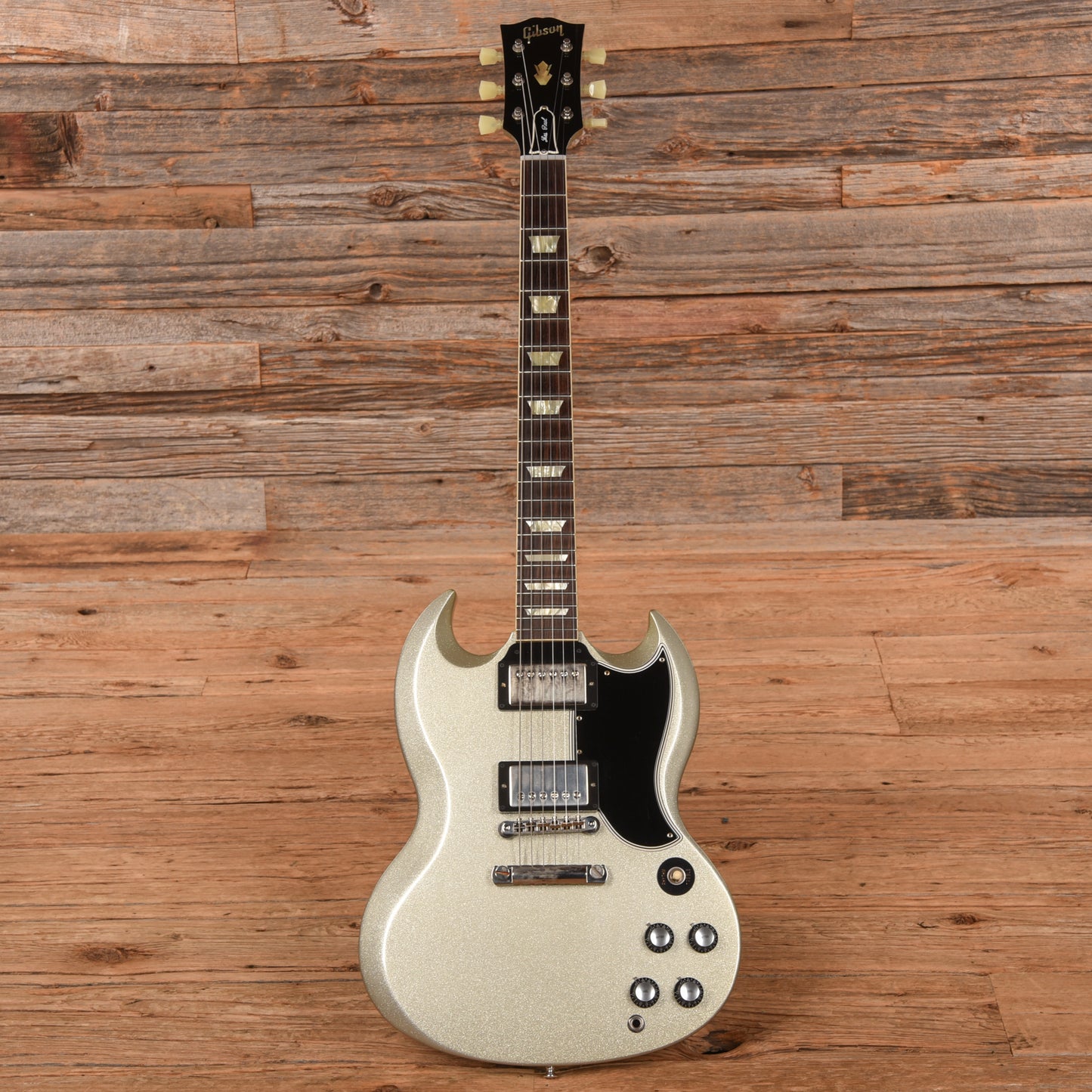 Gibson Custom '61 Les Paul (SG) Reissue "CME Spec" VOS Silver Sparkle Electric Guitars / Solid Body