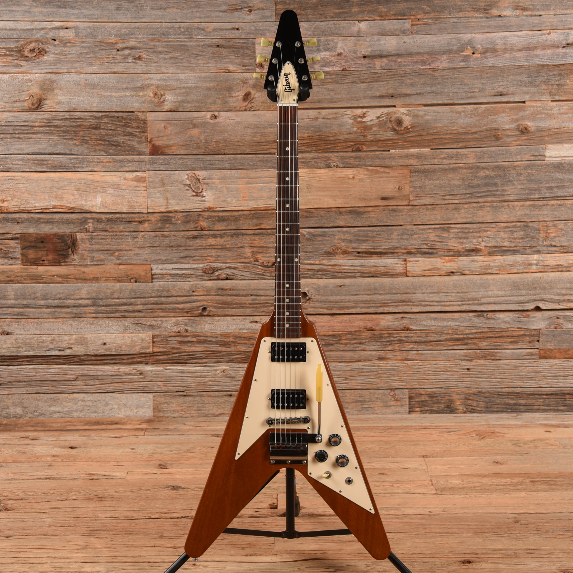 Gibson Custom 67 Flying V Reissue Natural Electric Guitars / Solid Body