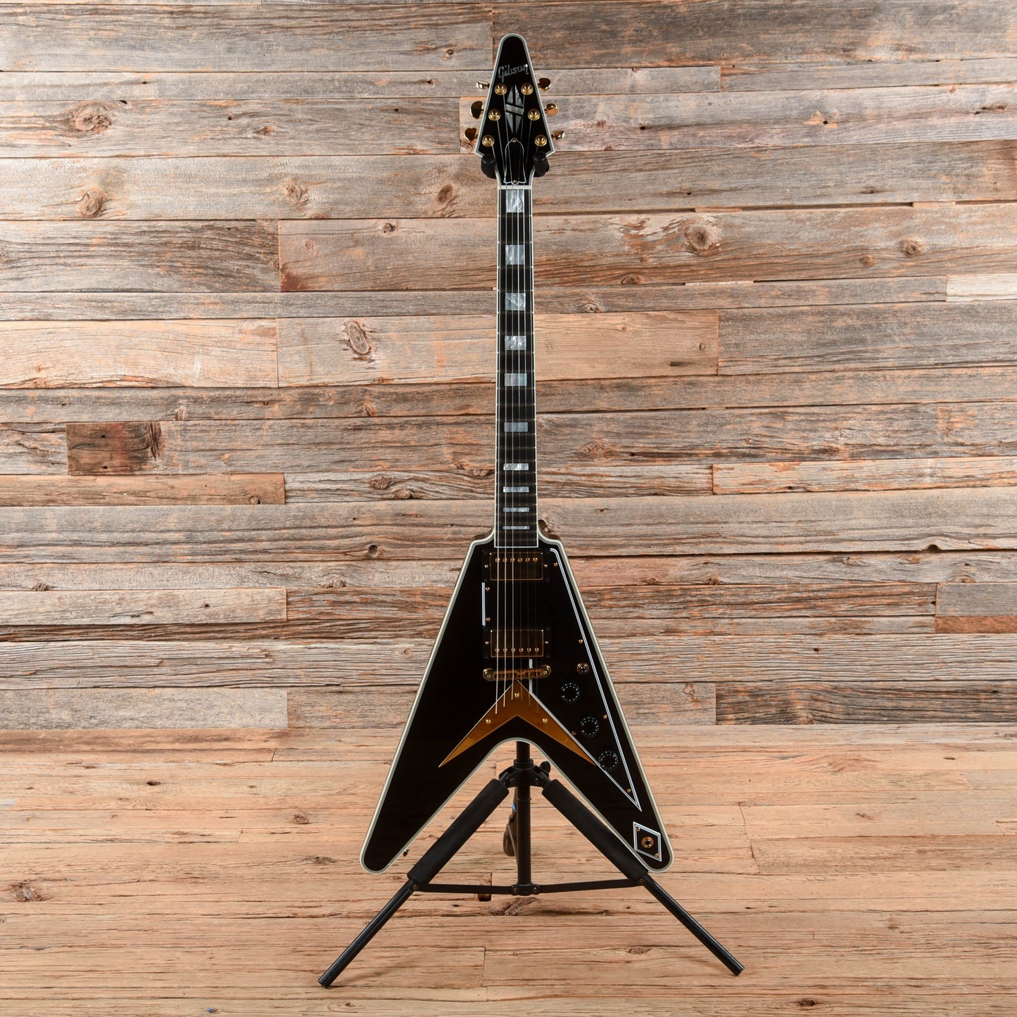 Gibson Custom Flying V Custom Ebony 2017 Electric Guitars / Solid Body