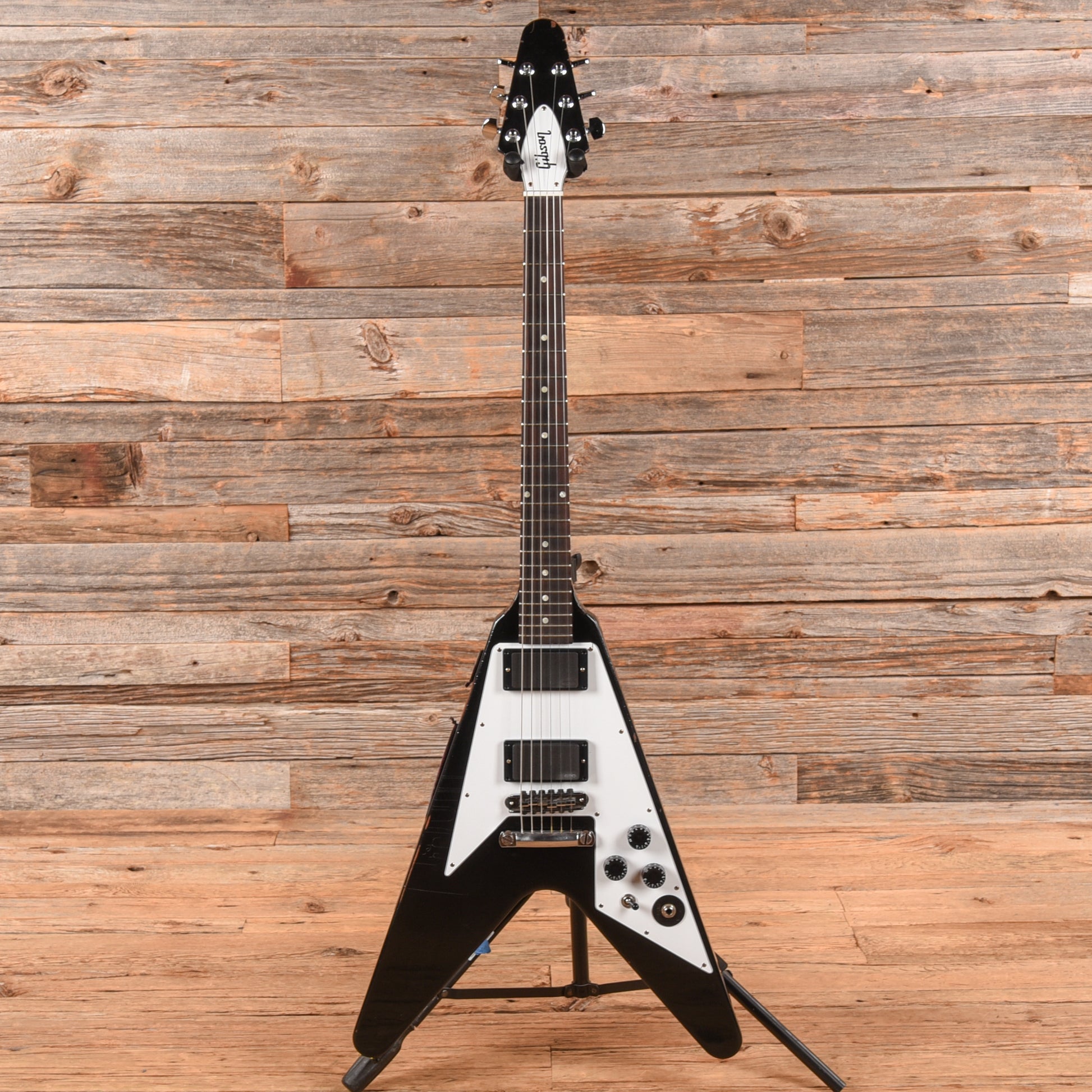 Gibson Custom Kirk Hammett Signature Flying V Aged and Signed Ebony 2012 Electric Guitars / Solid Body