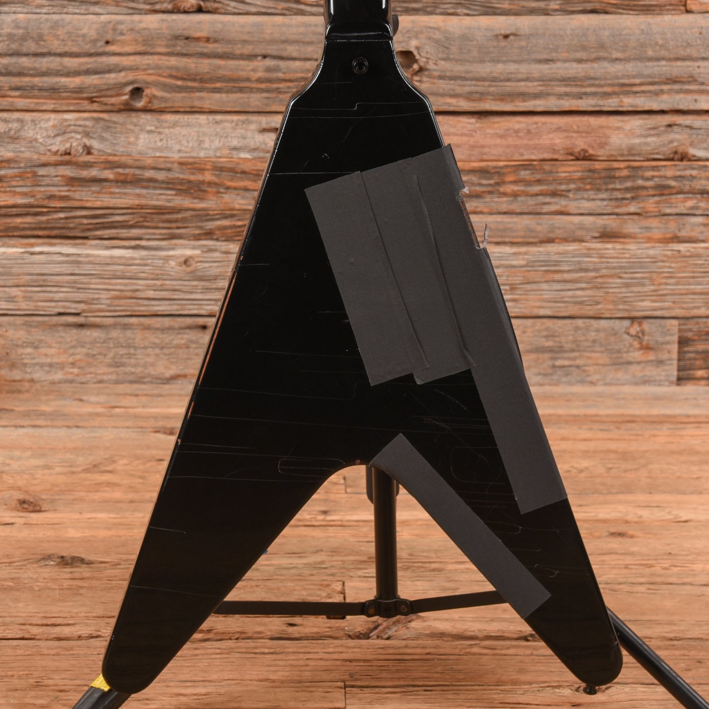 Gibson Custom Kirk Hammett Signature Flying V Aged and Signed Ebony 2012 Electric Guitars / Solid Body