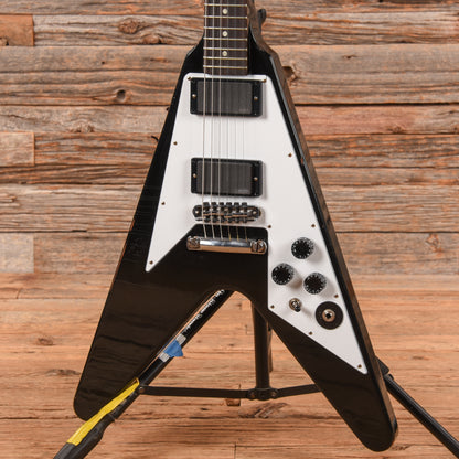 Gibson Custom Kirk Hammett Signature Flying V Aged and Signed Ebony 2012 Electric Guitars / Solid Body