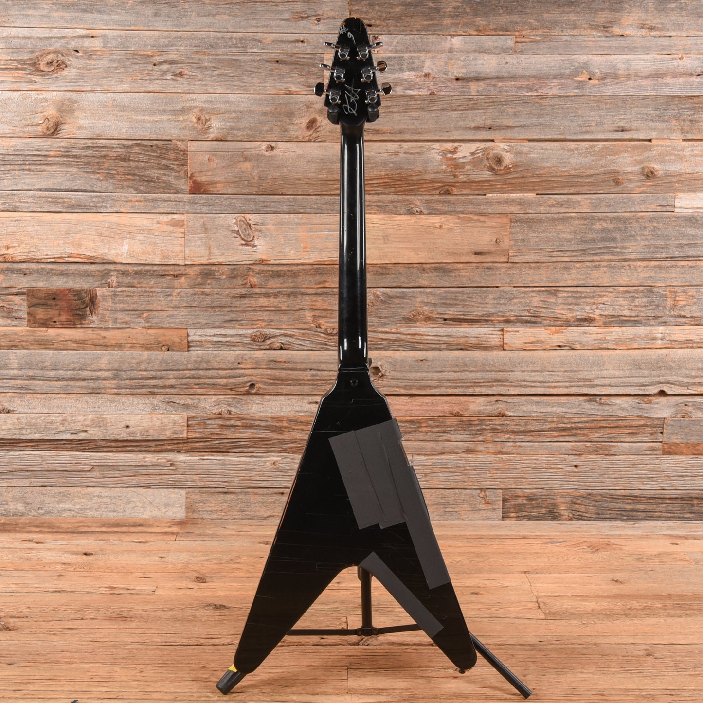 Gibson Custom Kirk Hammett Signature Flying V Aged and Signed Ebony 2012 Electric Guitars / Solid Body