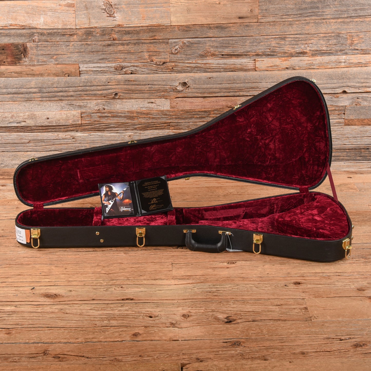 Gibson Custom Kirk Hammett Signature Flying V Aged and Signed Ebony 2012 Electric Guitars / Solid Body
