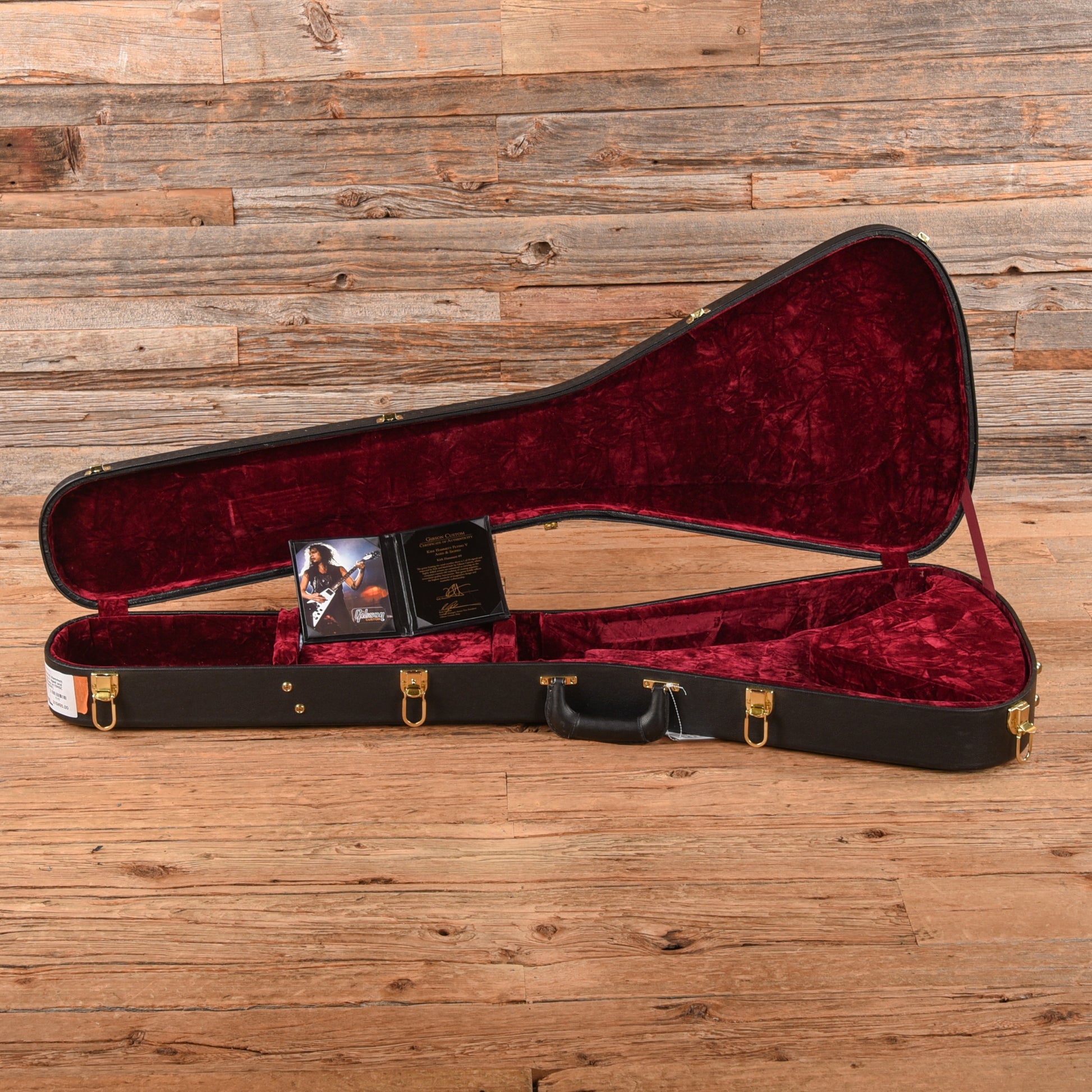Gibson Custom Kirk Hammett Signature Flying V Aged and Signed Ebony 2012 Electric Guitars / Solid Body