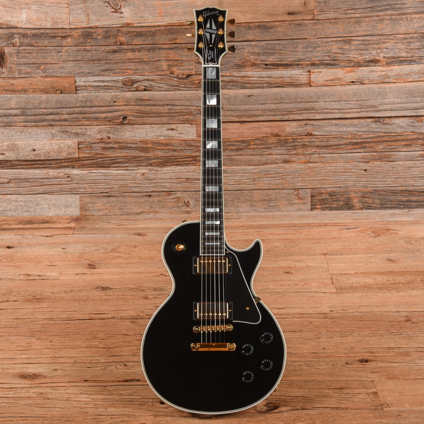 Gibson Custom Les Paul Custom Ebony Electric Guitars / Solid Body