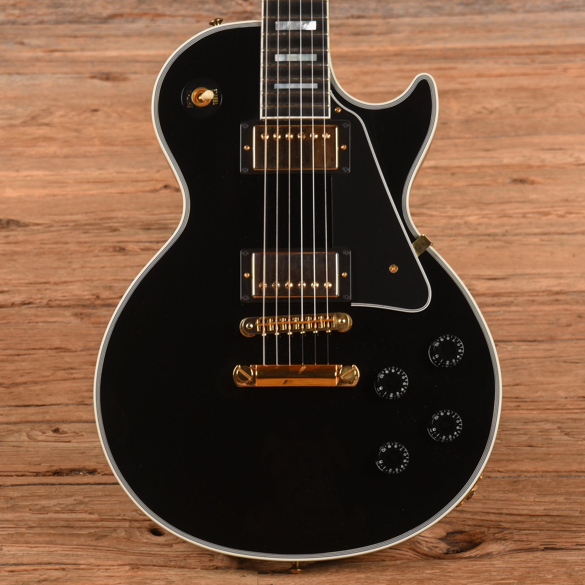 Gibson Custom Les Paul Custom Ebony Electric Guitars / Solid Body