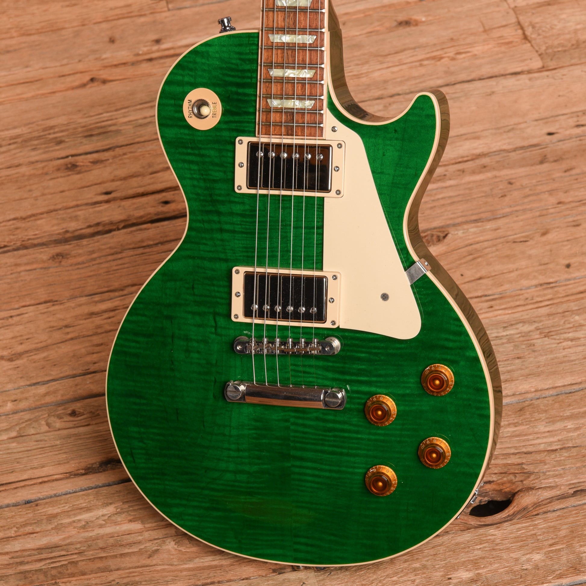 Gibson Custom Les Paul Custom Pro Trans Green 2016 Electric Guitars / Solid Body