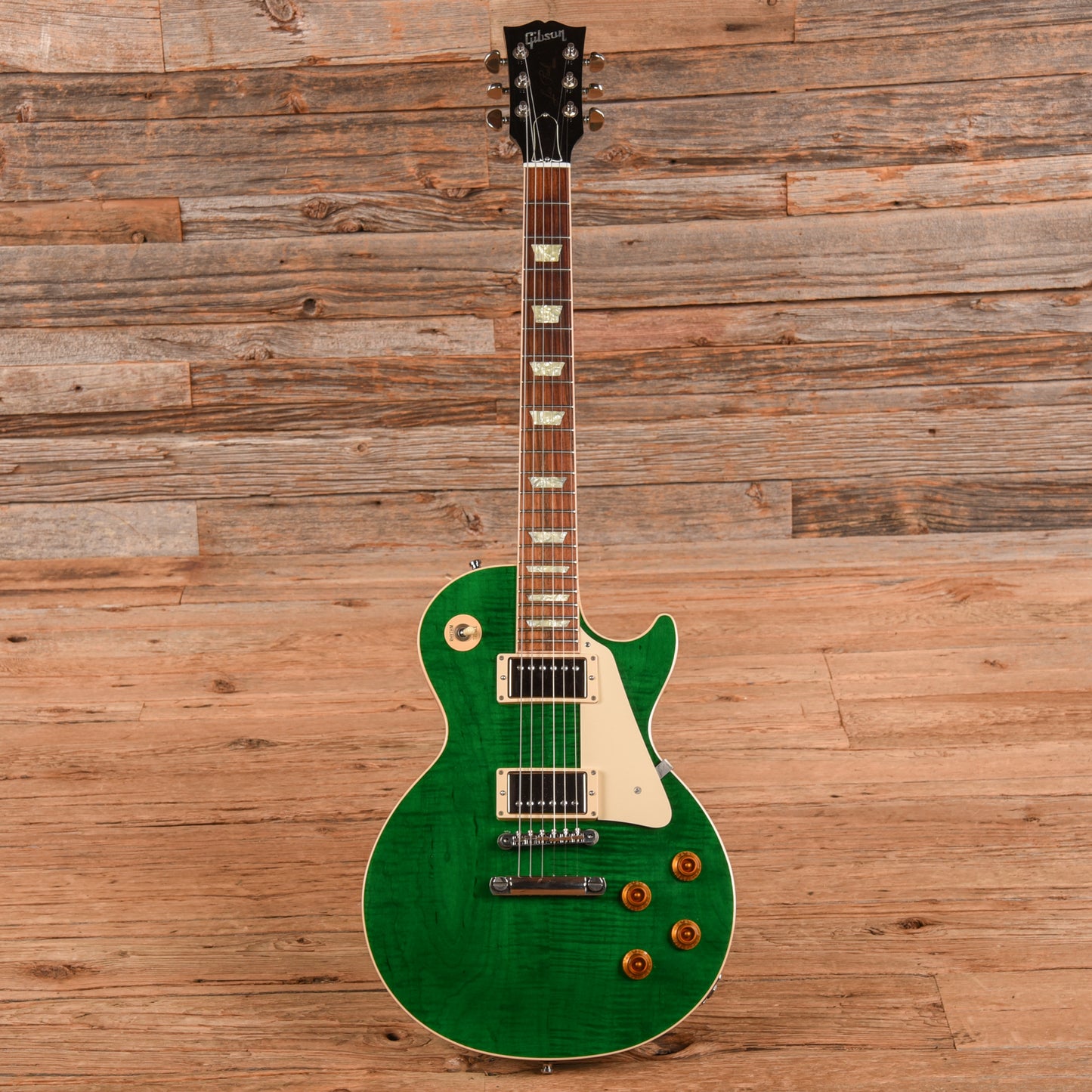Gibson Custom Les Paul Custom Pro Trans Green 2016 Electric Guitars / Solid Body