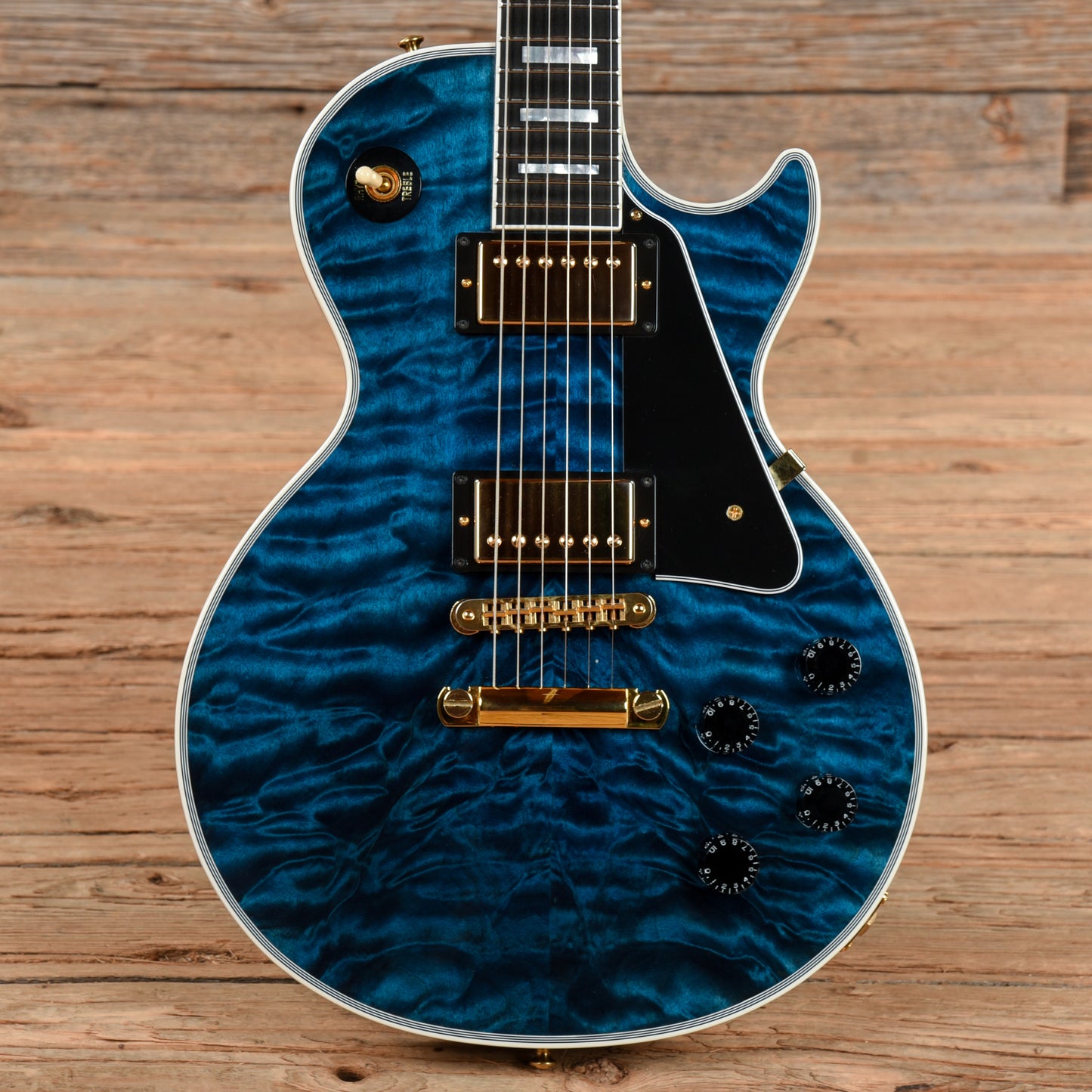 Gibson Custom Les Paul Custom Q Blue 2016 Electric Guitars / Solid Body