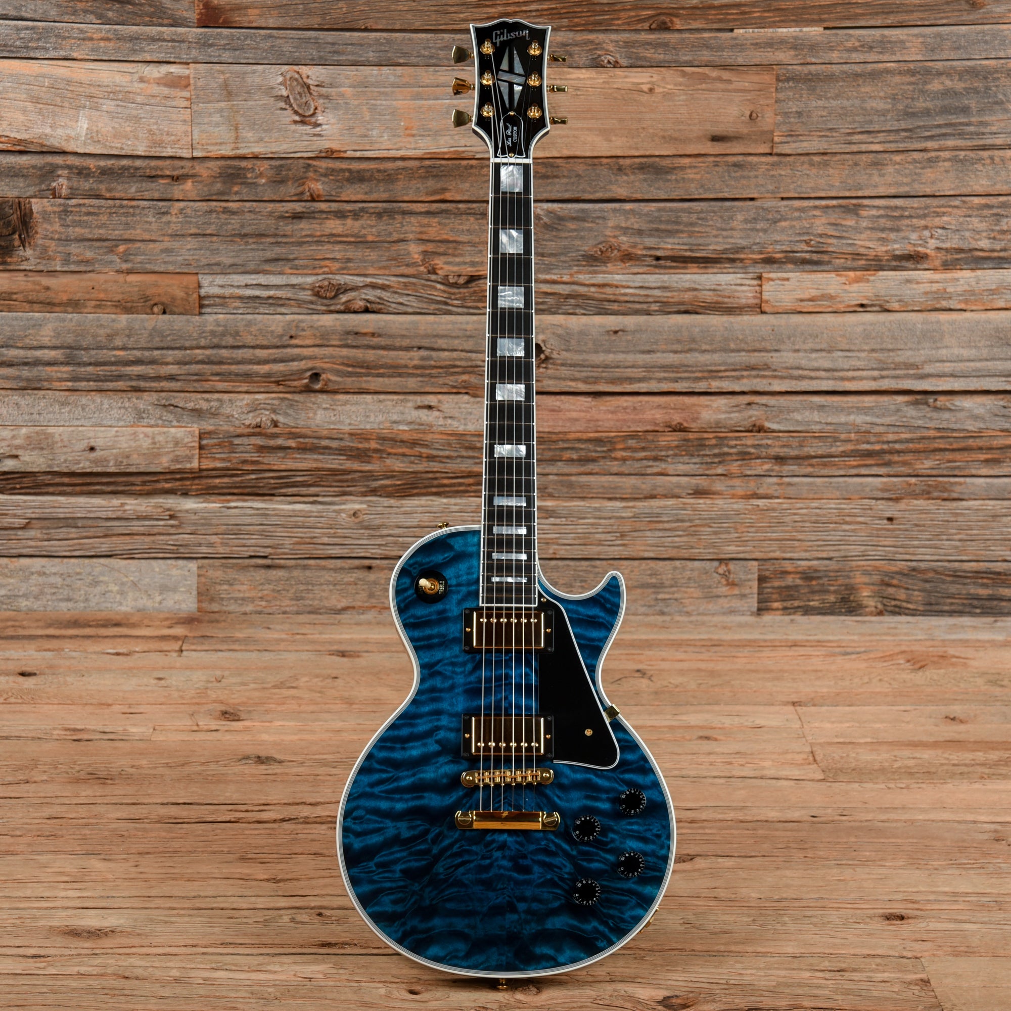 Gibson Custom Les Paul Custom Q Blue 2016 Electric Guitars / Solid Body
