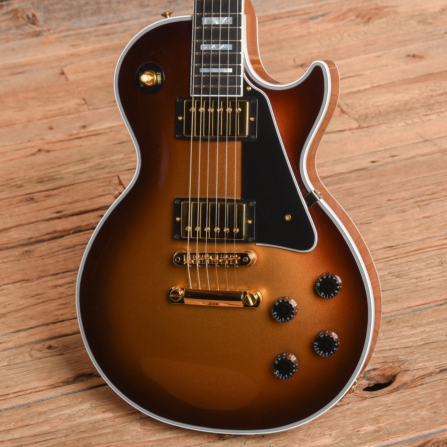 Gibson Custom M2M Les Paul Custom Viceroy Gold Burst Electric Guitars / Solid Body