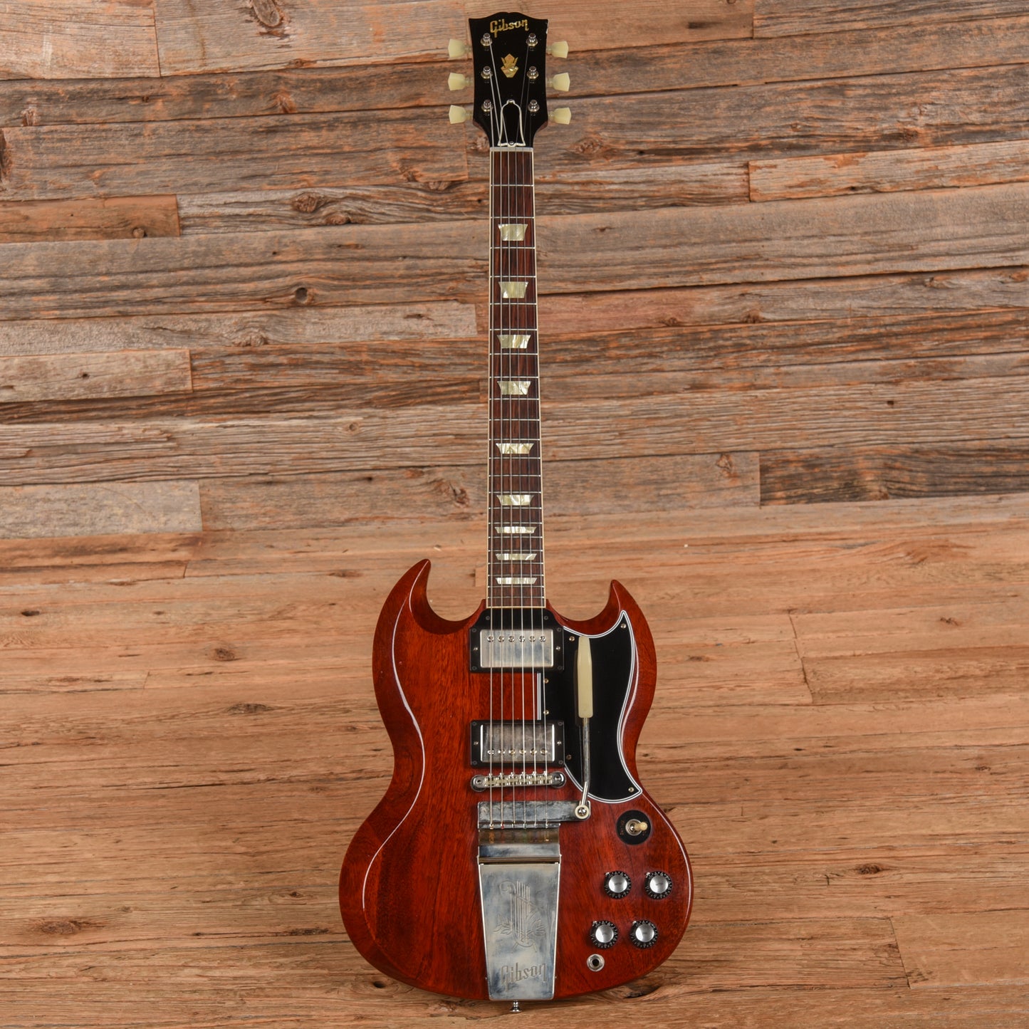 Gibson Custom Murphy Lab 1964 SG Standard Reissue With Maestro Ultra Light Aged Cherry Red 2023 Electric Guitars / Solid Body