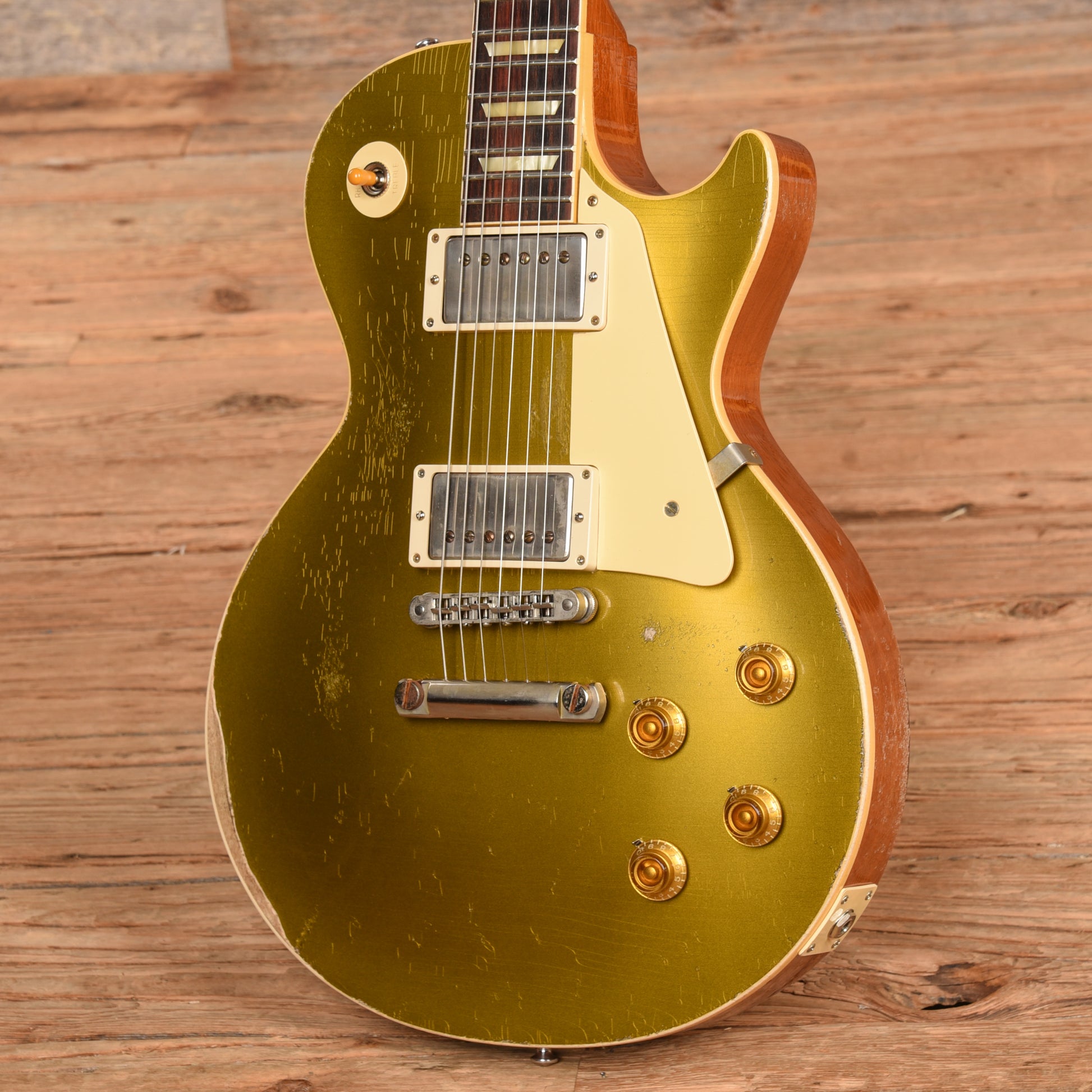 Gibson Custom Murphy Lab 57 Les Paul Goldtop Super Heavy Relic Goldtop Electric Guitars / Solid Body