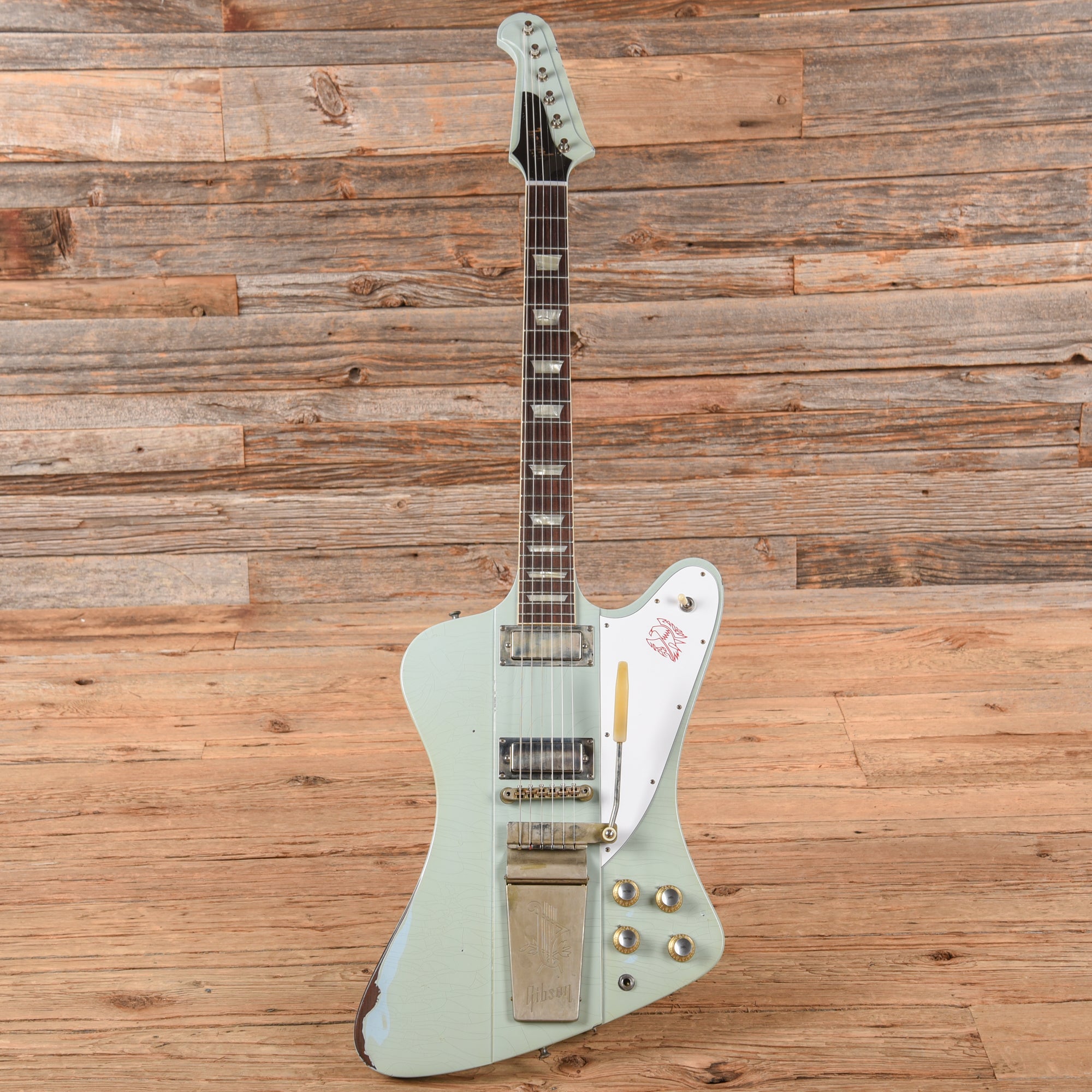 Gibson Custom Murphy Lab '63 Firebird V Heavy Aged Frost Blue 2024 Electric Guitars / Solid Body