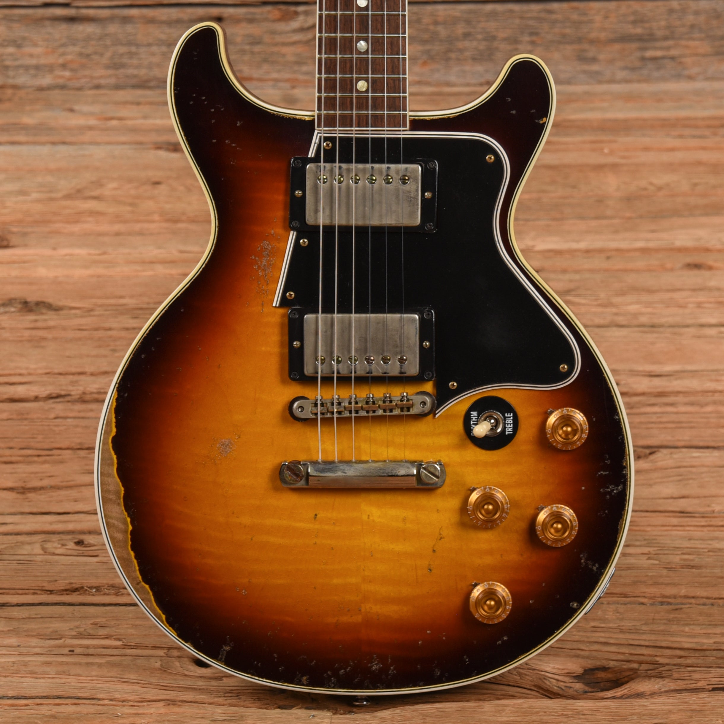 Gibson Custom Murphy Lab Les Paul Special Double Cut Figured Top Heavy Aged Sunburst Electric Guitars / Solid Body