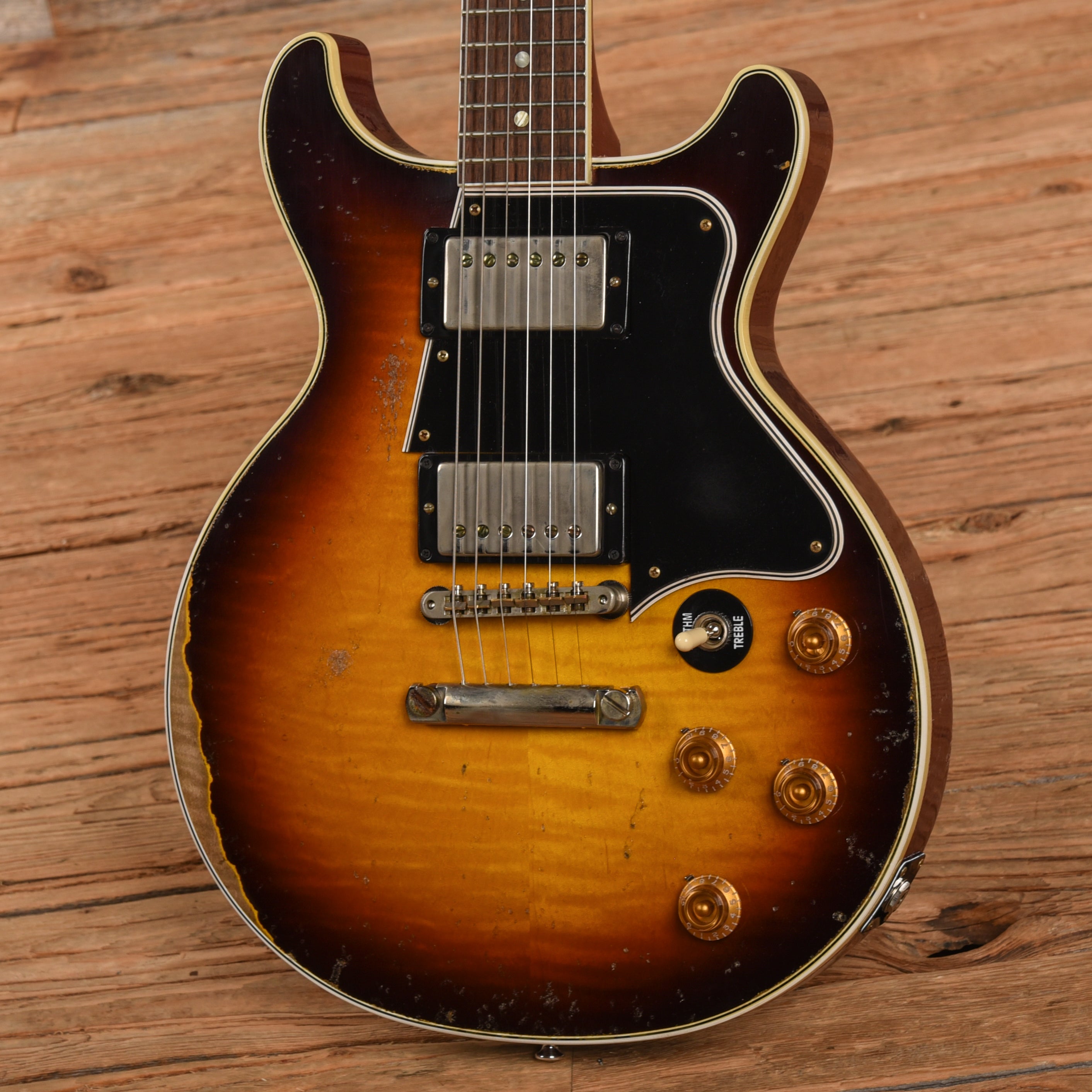 Gibson Custom Murphy Lab Les Paul Special Double Cut Figured Top Heavy Aged Sunburst Electric Guitars / Solid Body