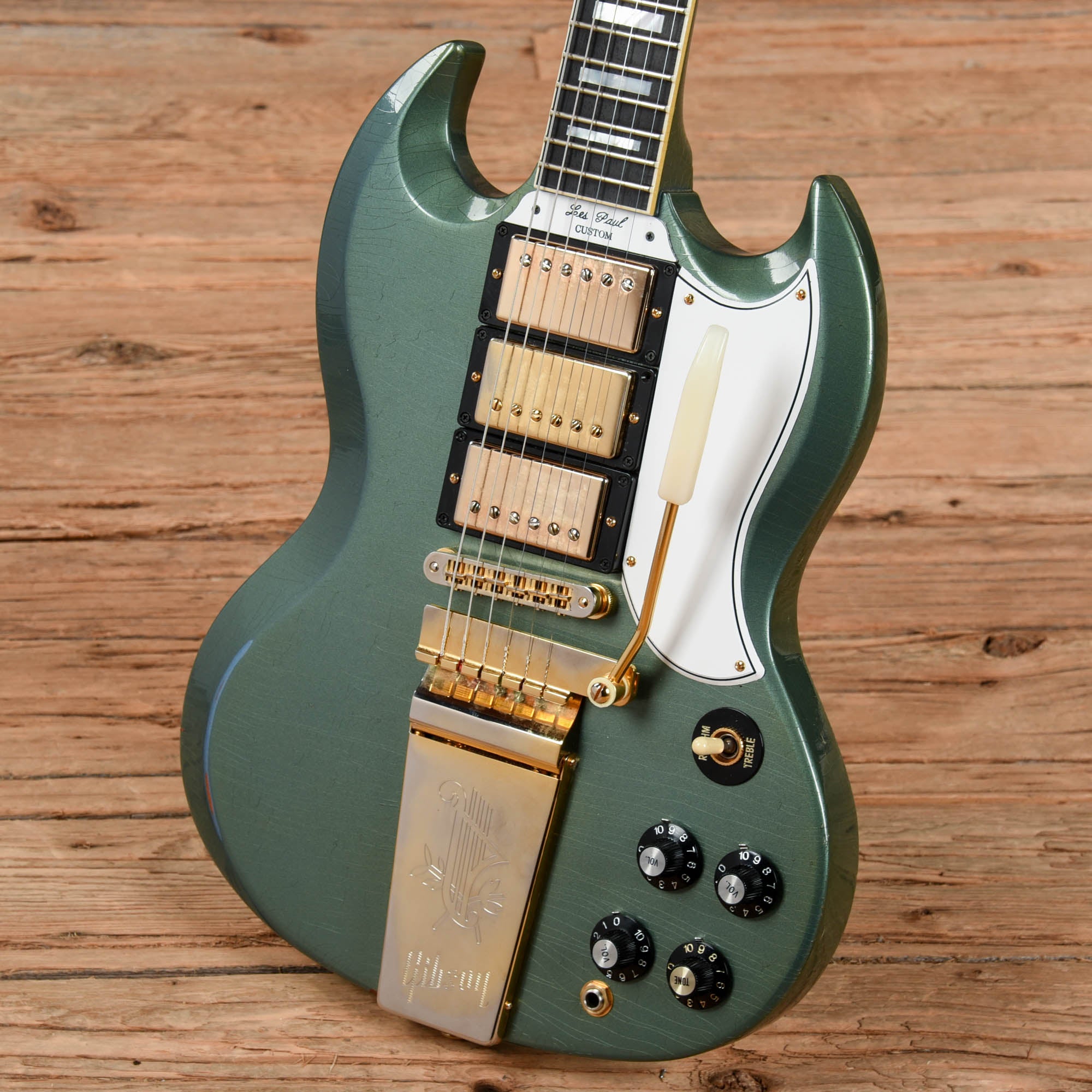 Gibson Custom Murphy Lab SG Custom Light Aged w/Maestro Vibrola Tailpiece Antique Pelham Blue 2021 Electric Guitars / Solid Body