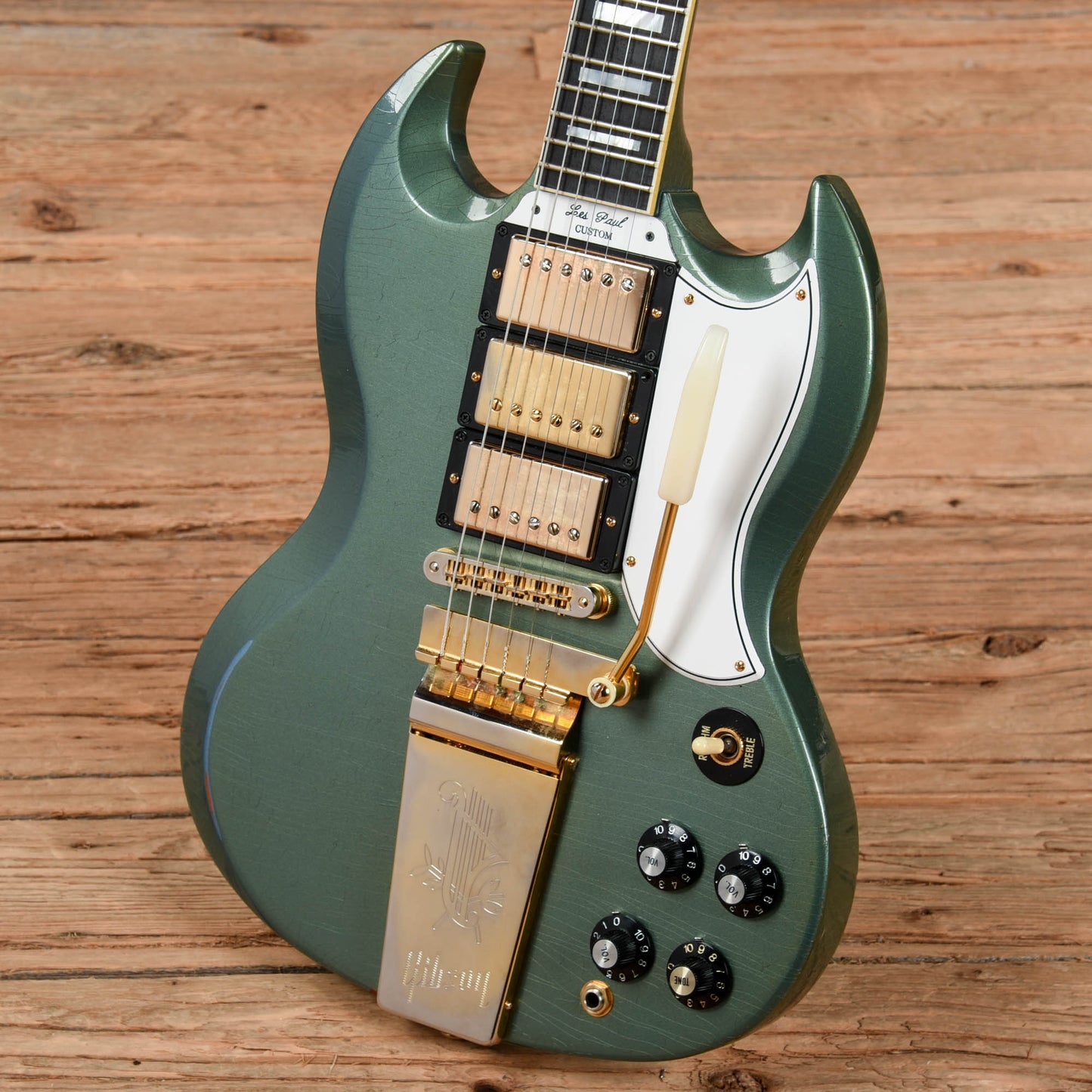 Gibson Custom Murphy Lab SG Custom Light Aged w/Maestro Vibrola Tailpiece Antique Pelham Blue 2021 Electric Guitars / Solid Body
