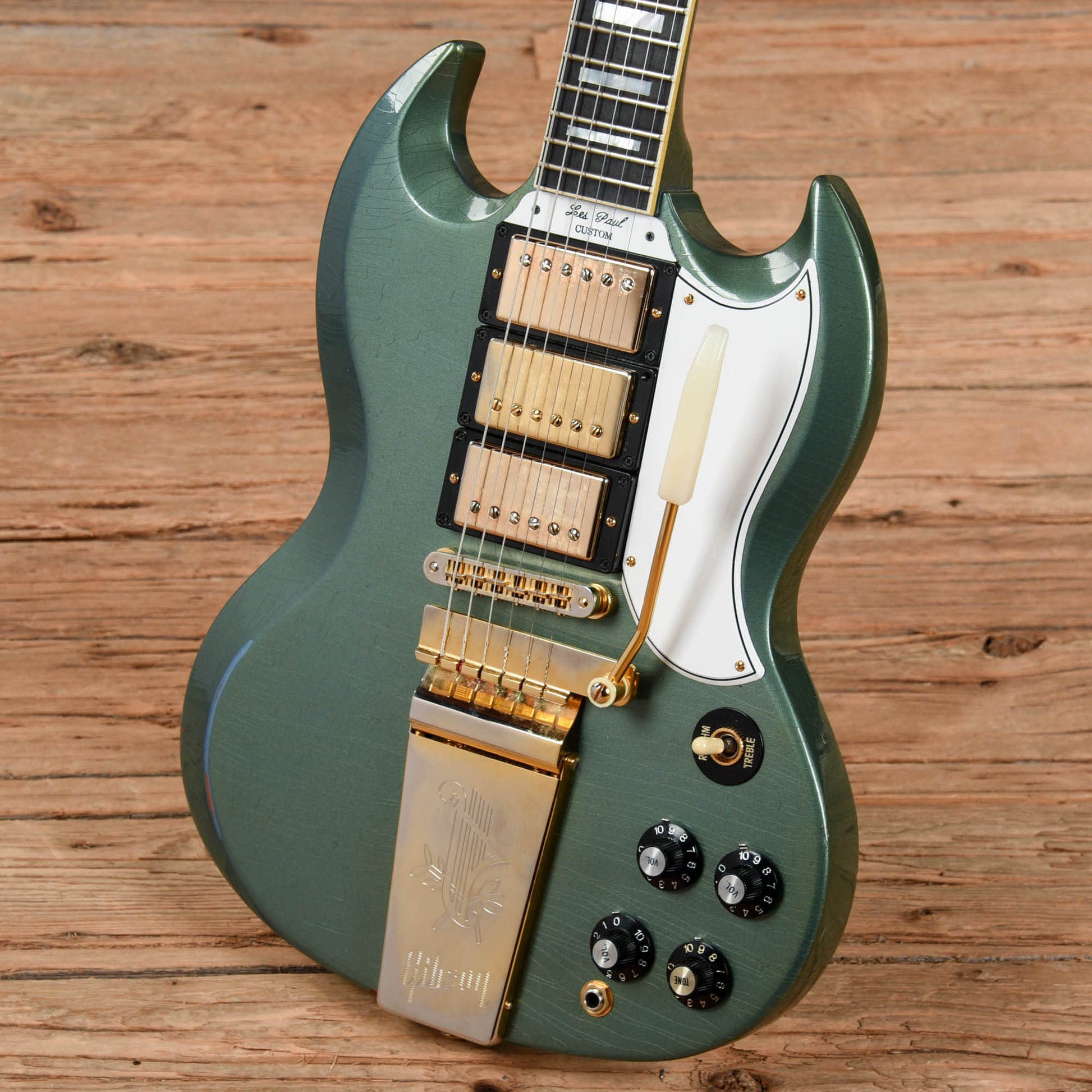 Gibson Custom Murphy Lab SG Custom Light Aged w/Maestro Vibrola Tailpiece Antique Pelham Blue 2021 Electric Guitars / Solid Body