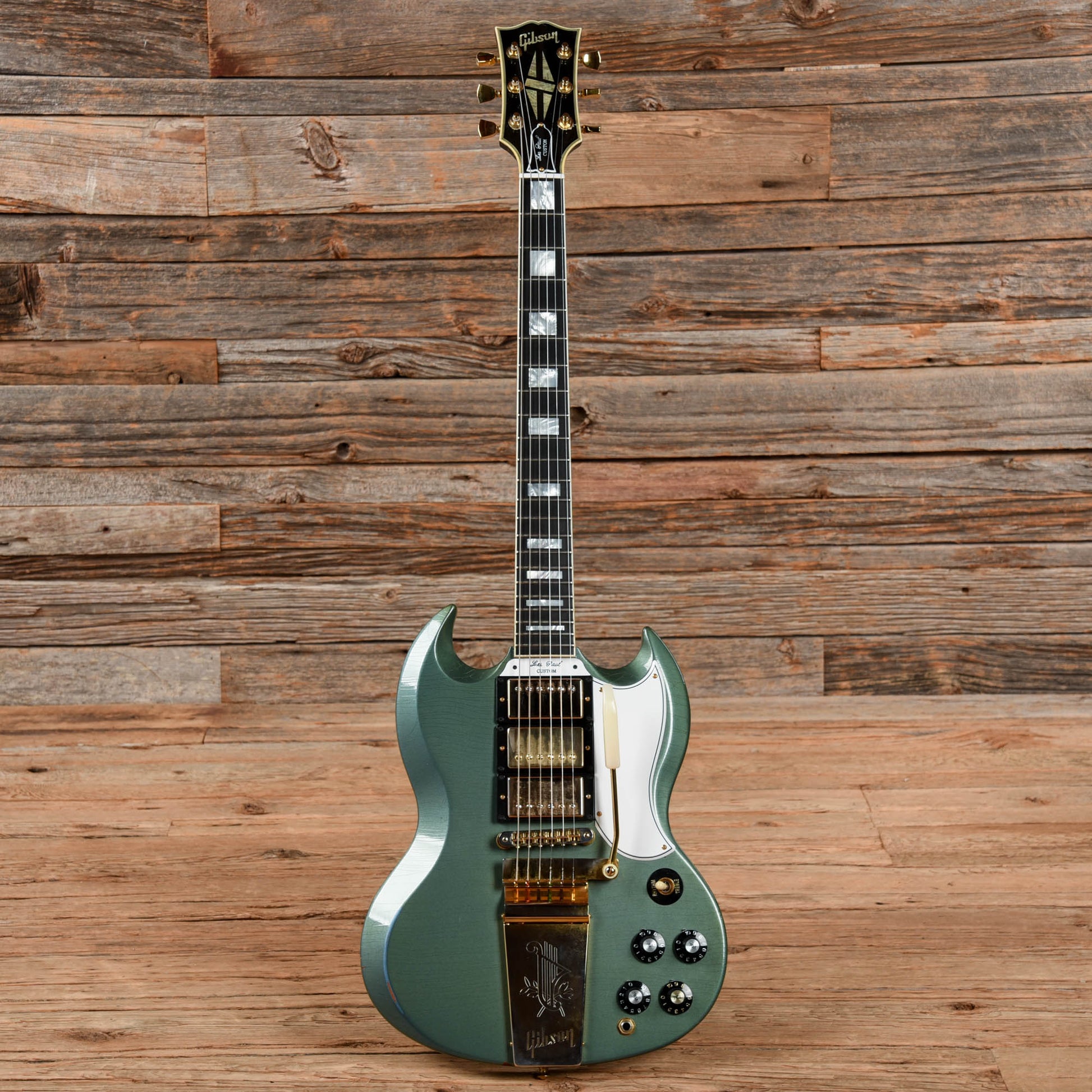 Gibson Custom Murphy Lab SG Custom Light Aged w/Maestro Vibrola Tailpiece Antique Pelham Blue 2021 Electric Guitars / Solid Body