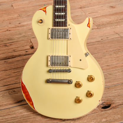 Gibson Custom Painted Over Series '58 Les Paul Standard Reissue Classic White Over Cherry Sunburst 2017 Electric Guitars / Solid Body